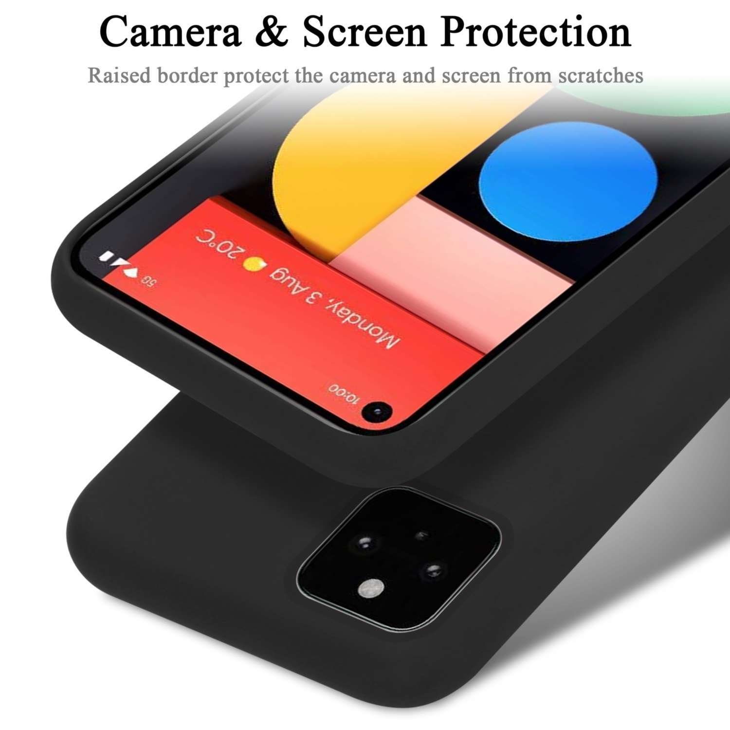 Cadorabo Handyhülle für Google PIXEL 5 Hülle Google PIXEL 5, Flexible Hülle TPU Silikon Schutzhülle Back Cover Case