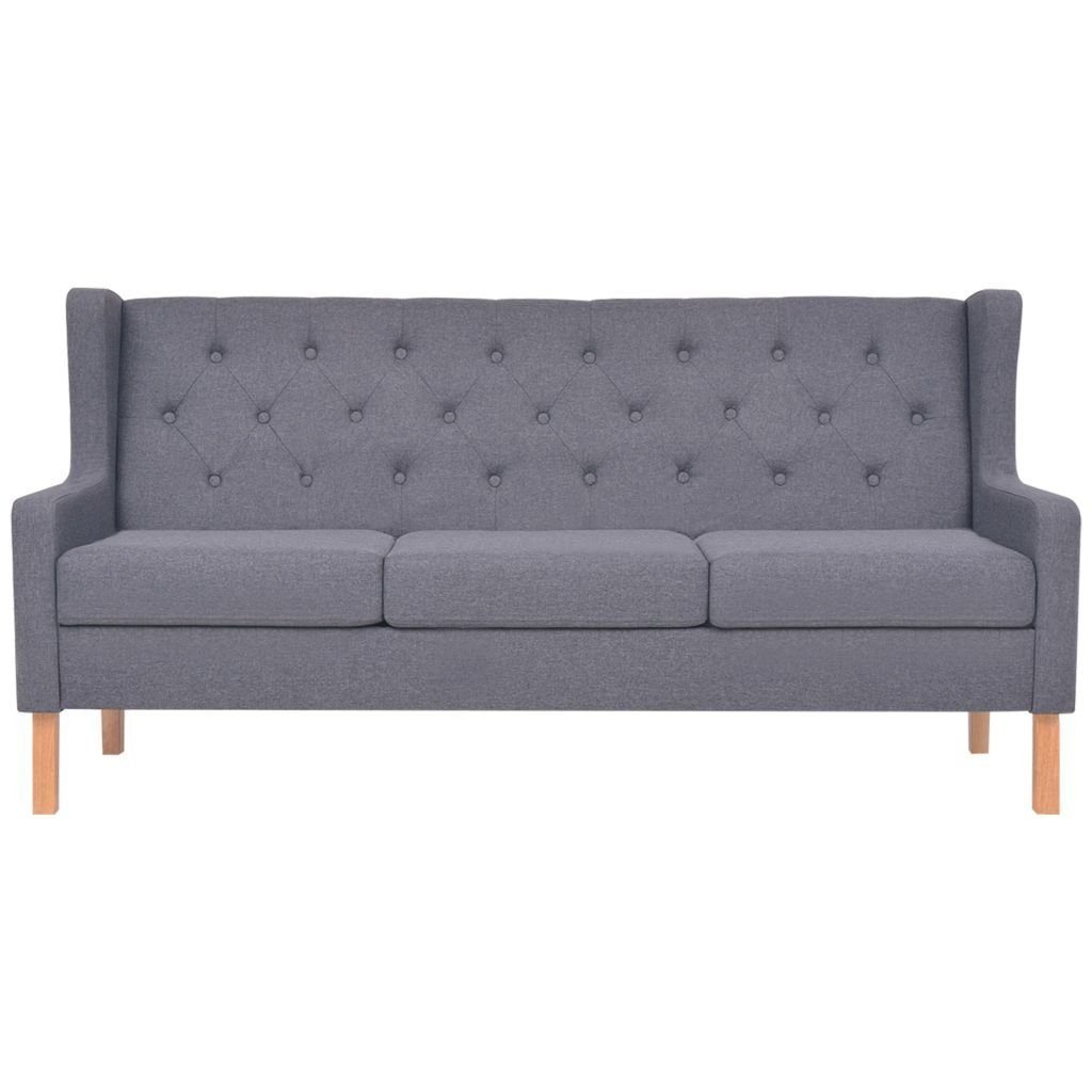 Stoff Sofa 2-tlg Sofa-Set Grau vidaXL