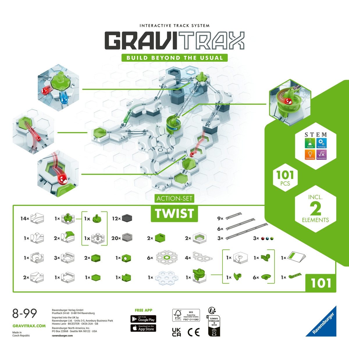 Ravensburger Kugelbahn Ravensburger GraviTrax Kugelbahn Action-Set Twist