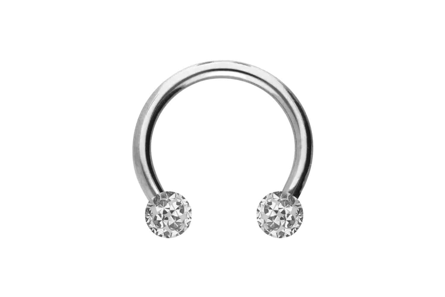 Nasenpiercing Titan Hufeisenring EPOXY-KUGELN