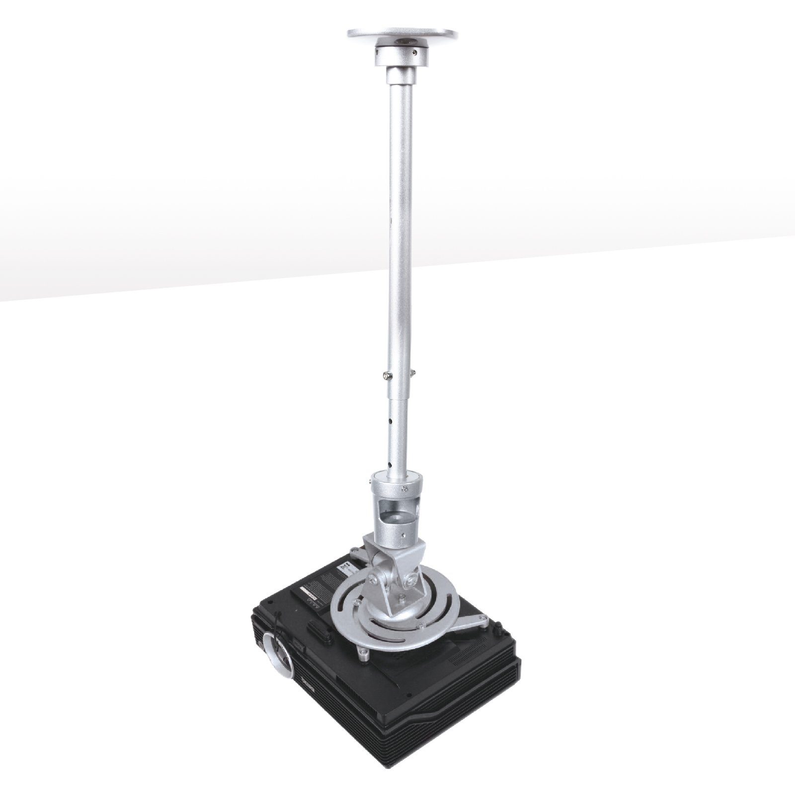 EAXUS Beamer-Deckenhalterung Universal Projektor Deckenbefestigung, (60,4 - 84,3cm ausziehbare Teleskopstange, 360° drehbar, 180° neigbar)