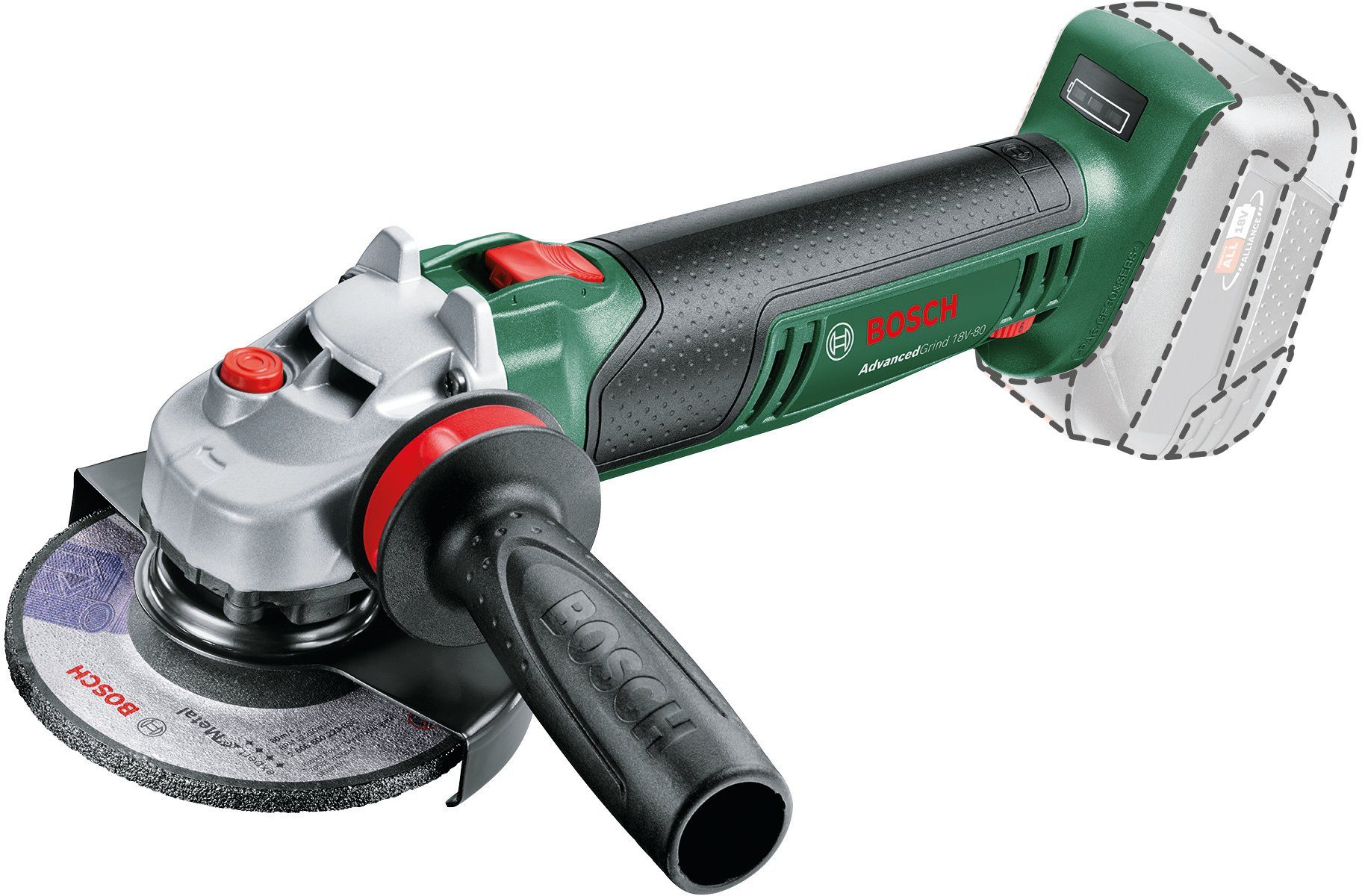 Home AdvancedGrind 18V-80 - Bosch Akku-Winkelschleifer ohne Ladegerät Garden & und solo, Akku