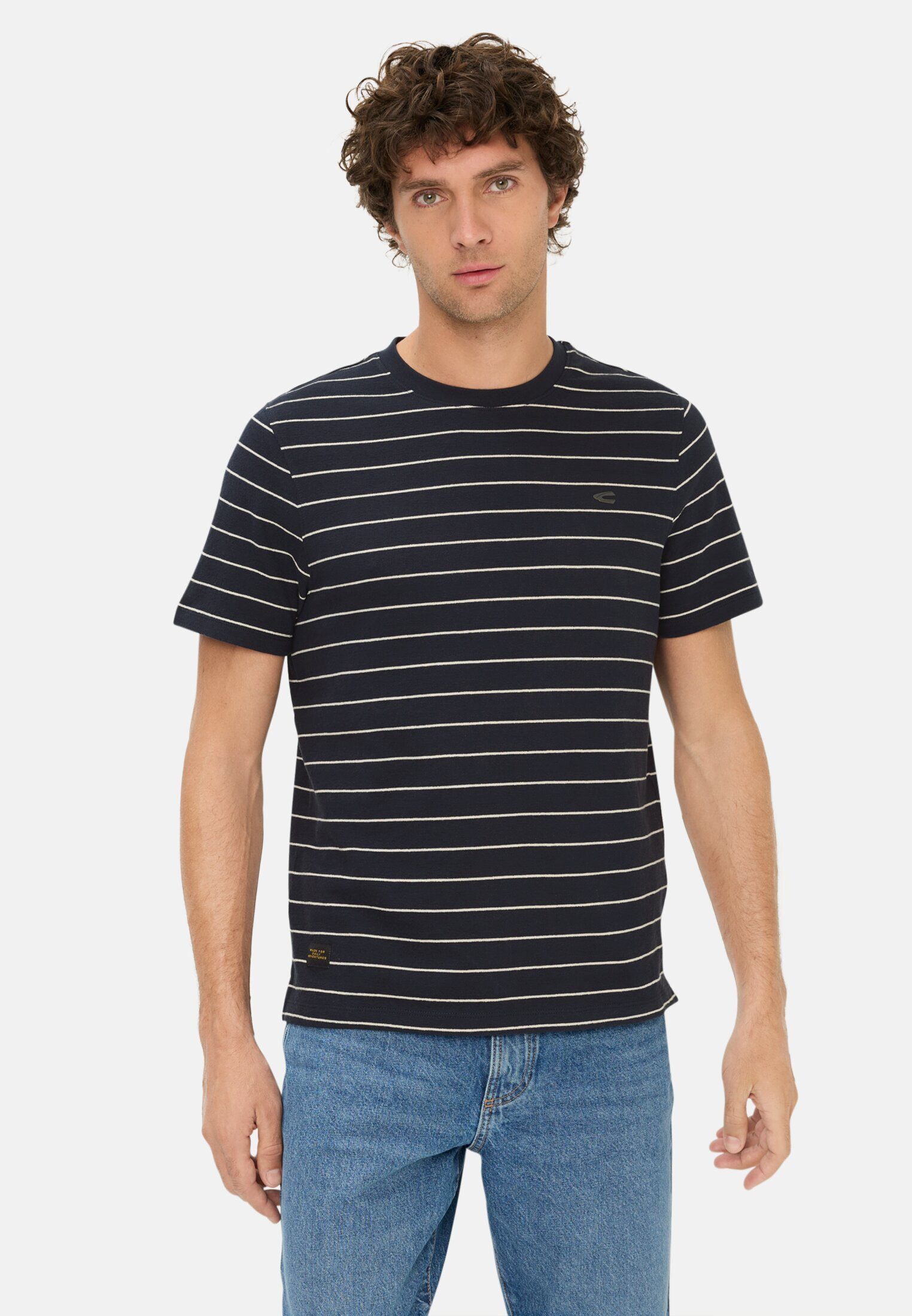 camel active T-Shirt aus reiner Baumwolle Kurzarm