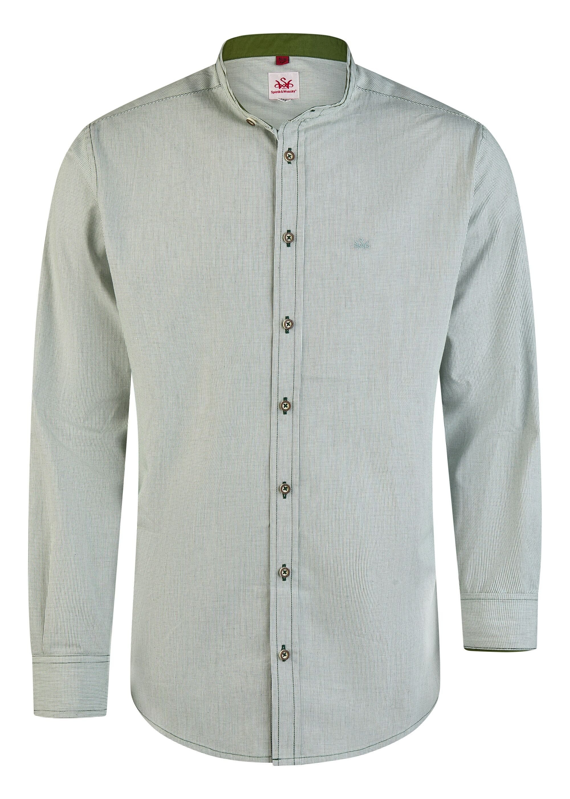 Spieth & Wensky Trachtenhemd Hubertus aus reiner Baumwolle, in Slim Fit