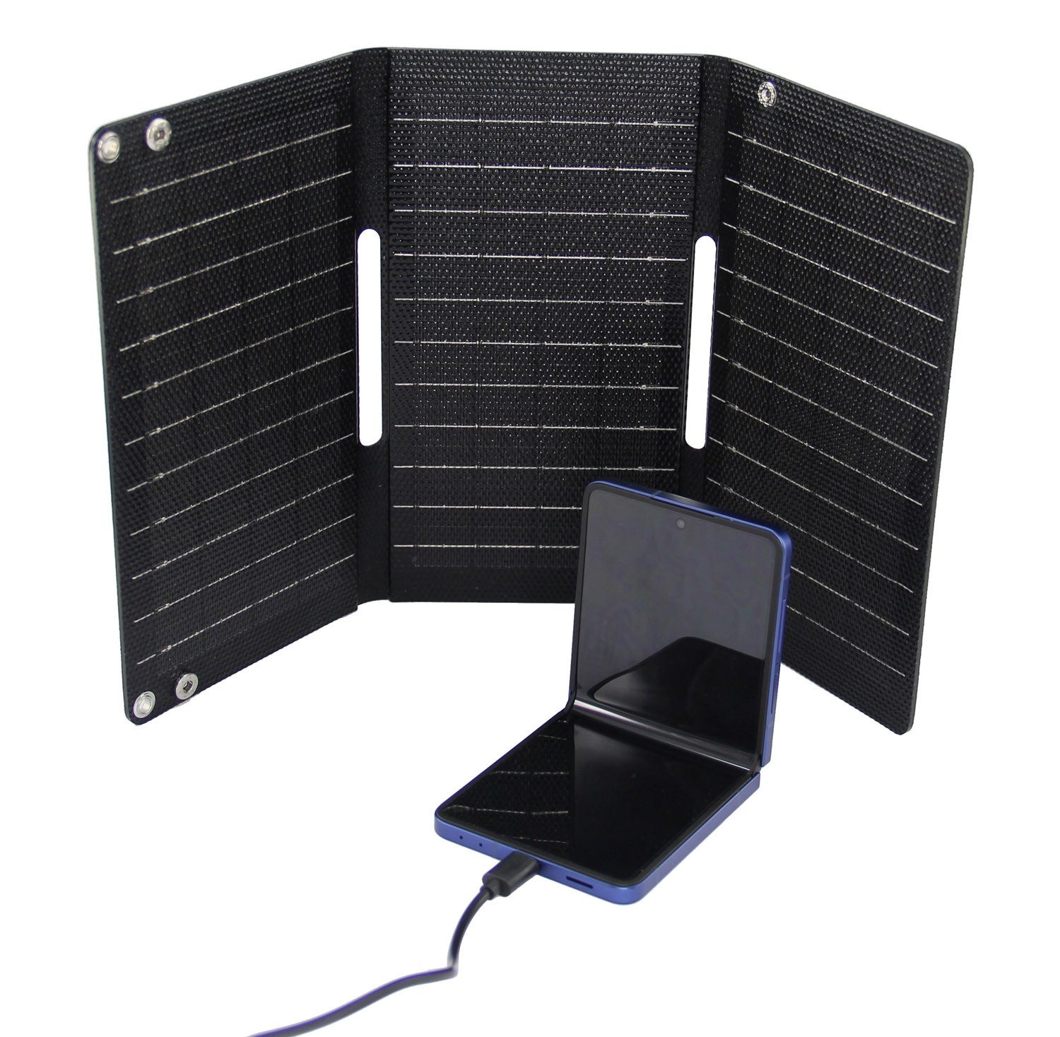SOL-EXPERT group Trag- und faltbares Solar-Ladegerät 10 Watt mit USB-Ausgang Solarladegerät