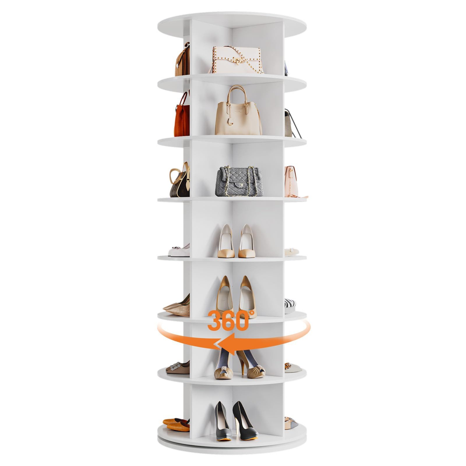 GarveeMore Schuhregal 7-stufiges drehbares Schuhregal,Rund 360° günstig online kaufen