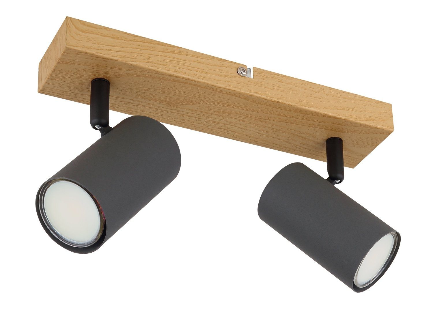 GLOBO LIGHTING Deckenstrahler ROBBY, 2-flammig, Breite 30 cm, Braun, Grau, ohne Leuchtmittel, Metall