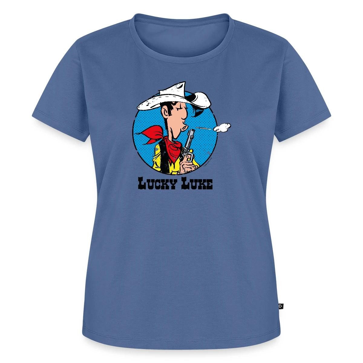 T-Shirt Lucky Luke mit Pistole Frauen Premium T-Shirt