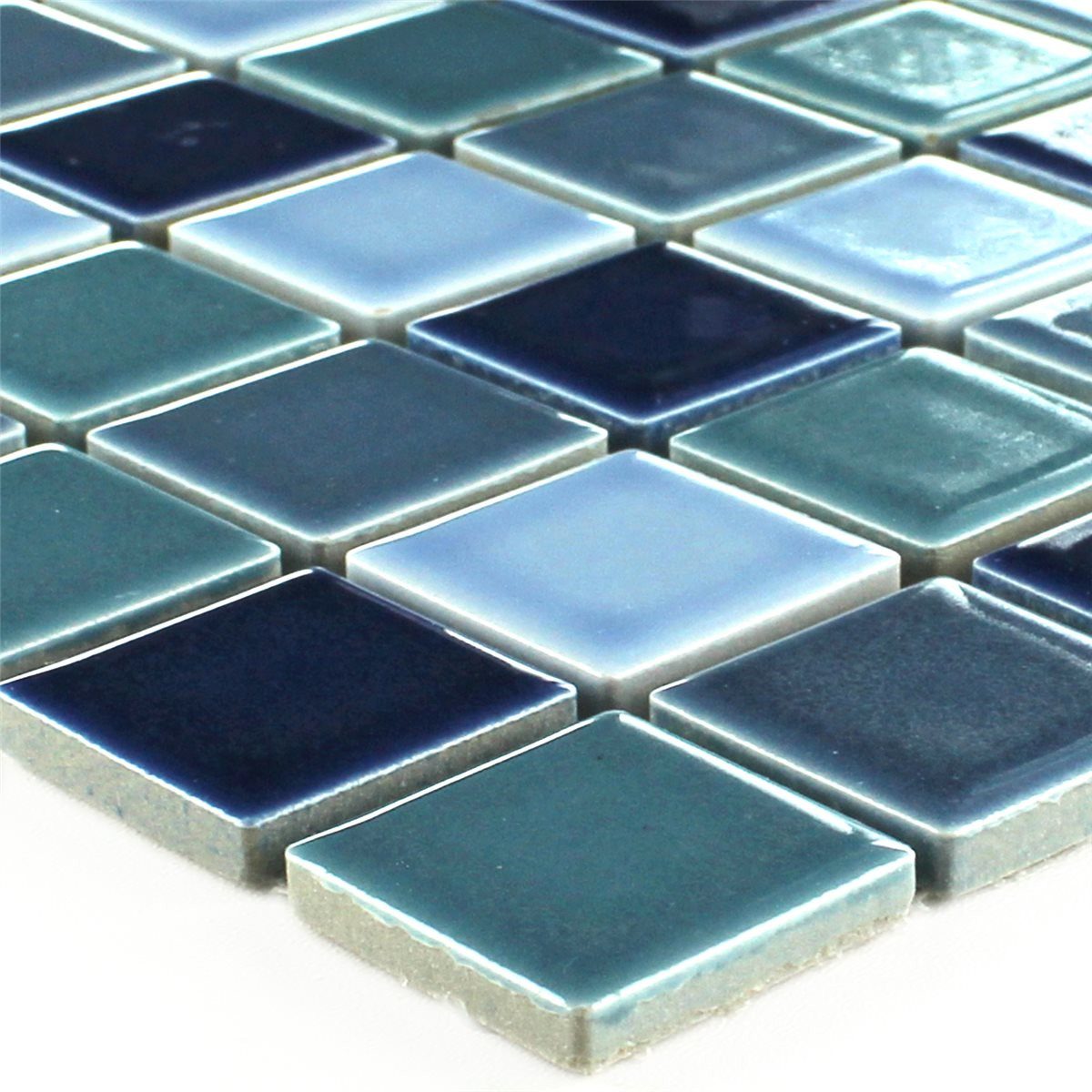 Mosafil Mosaikfliesen Keramik Mosaikfliesen Bodaway Glänzend, Keramik 32.600x30.000, türkis, Wasserfest