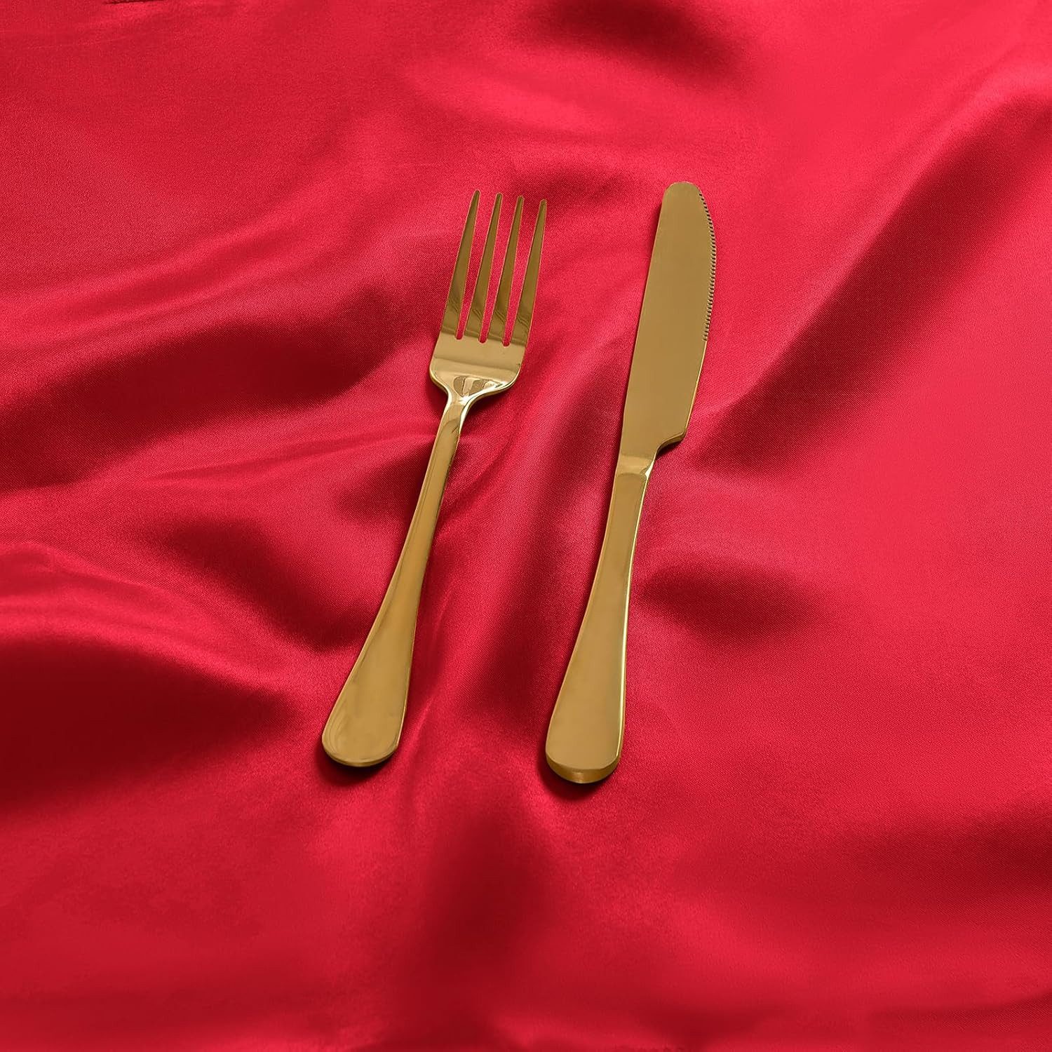 Cachito Stoffserviette Satin-Servietten, quadratische weiche Tischservietten, 48 cm x 48 cm, (5 St), Tischdekoration für Hochzeiten, Bankette, Partys, Weihnachten, Neujahr