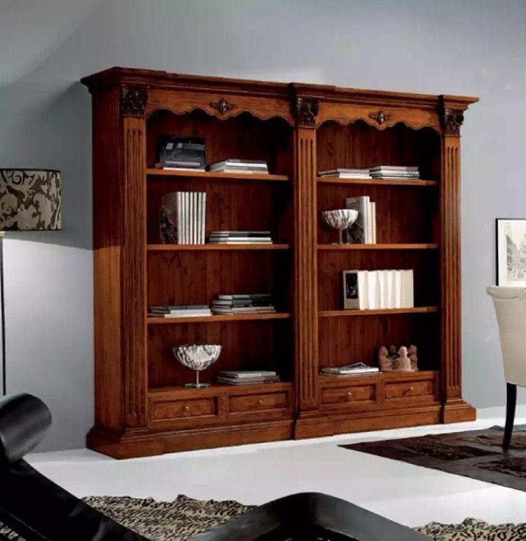 JVmoebel Bücherregal Klassisches Bücherregal aus Holz im italienischen Stil, 1-tlg., Made in Europa