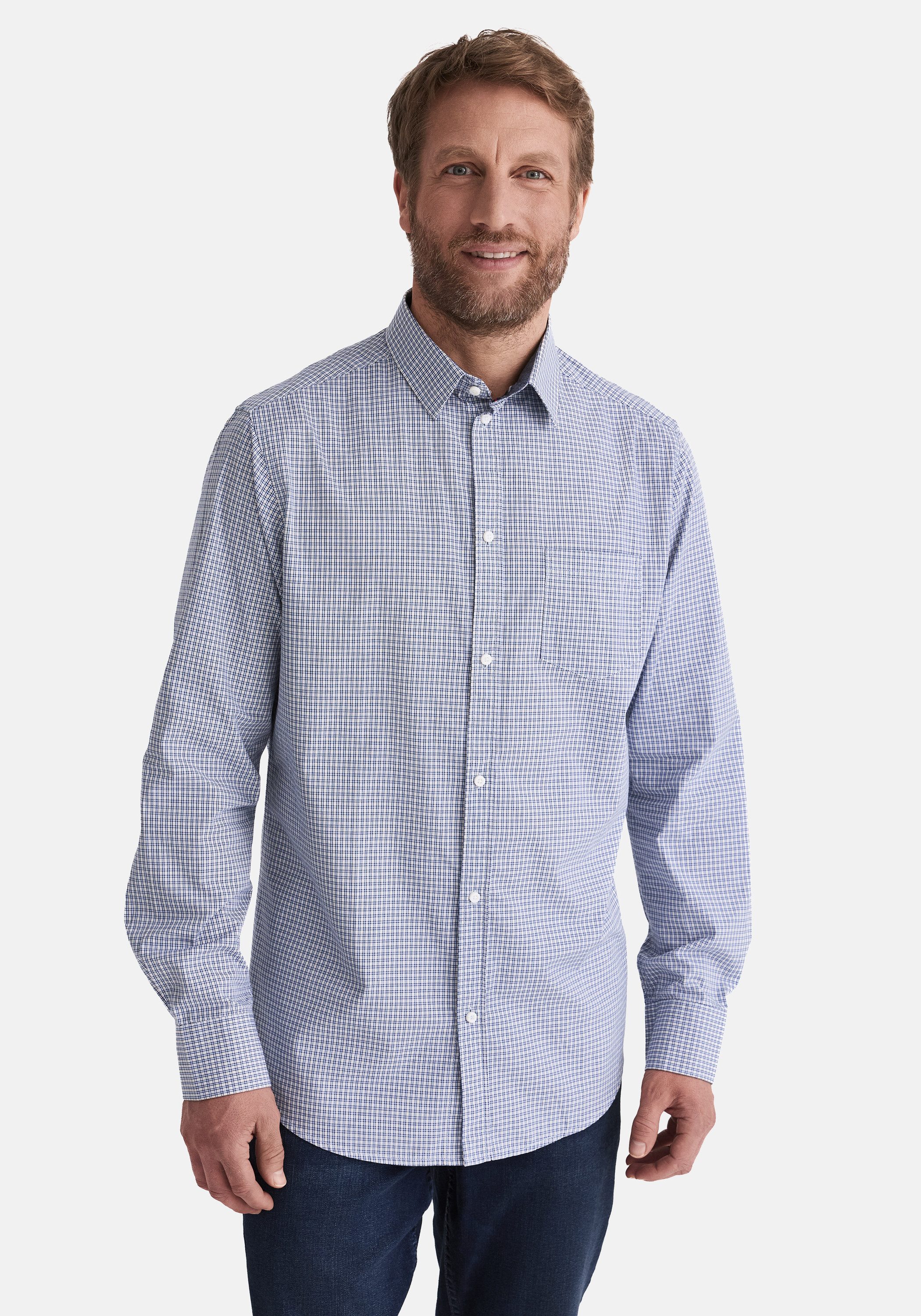 Stooker Men Flanellhemd HARLEY Hemd Langarm Regular Fit Langarm Hemd Regular Fit für Herren