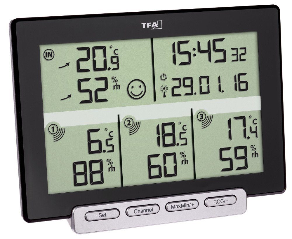 TFA Dostmann »digitales Thermometer Hygrometer Multi-Sens TFA 30.3057.01  Raumklimakontrolle« Funkwetterstation online kaufen | OTTO