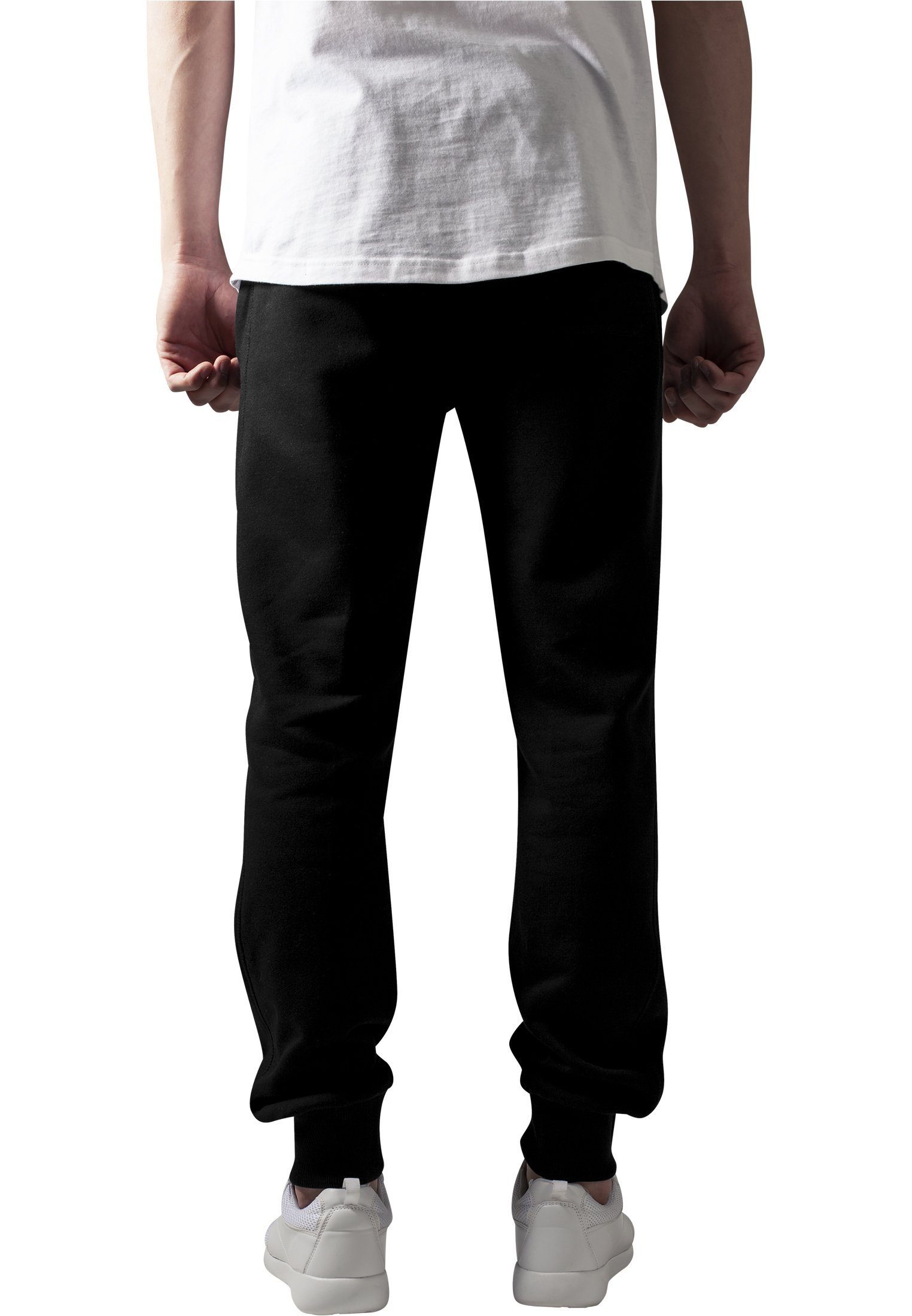 URBAN CLASSICS black Sweatpants Stoffhose Herren Straight (1-tlg) Fit