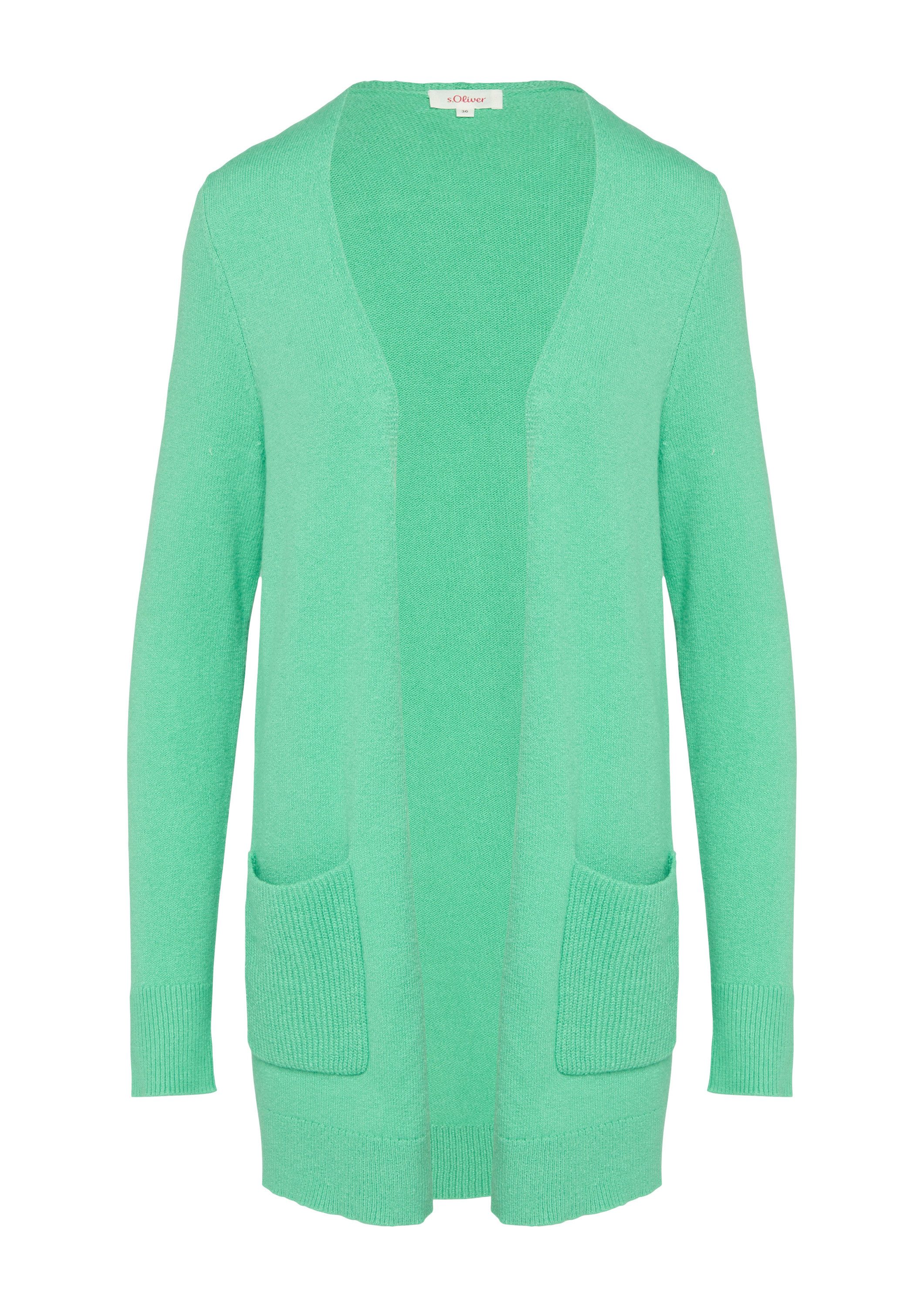 s.Oliver Cardigan Strickjacke Strickjacke mit Rippbündchen günstig online kaufen