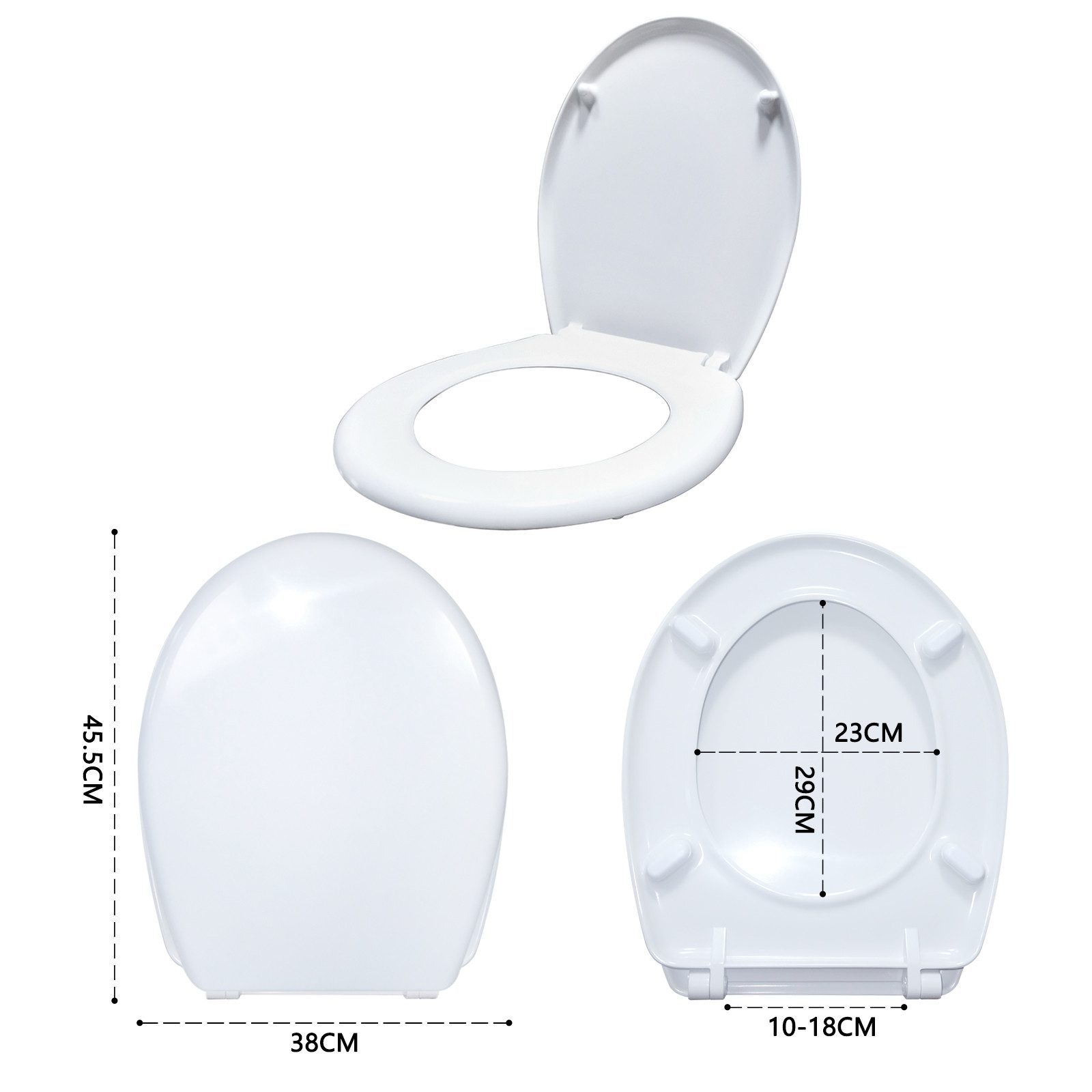 FIVMEN WC-Sitz Toilettendeckel Absenkautomatik Klobrille mit Softclose Toil günstig online kaufen