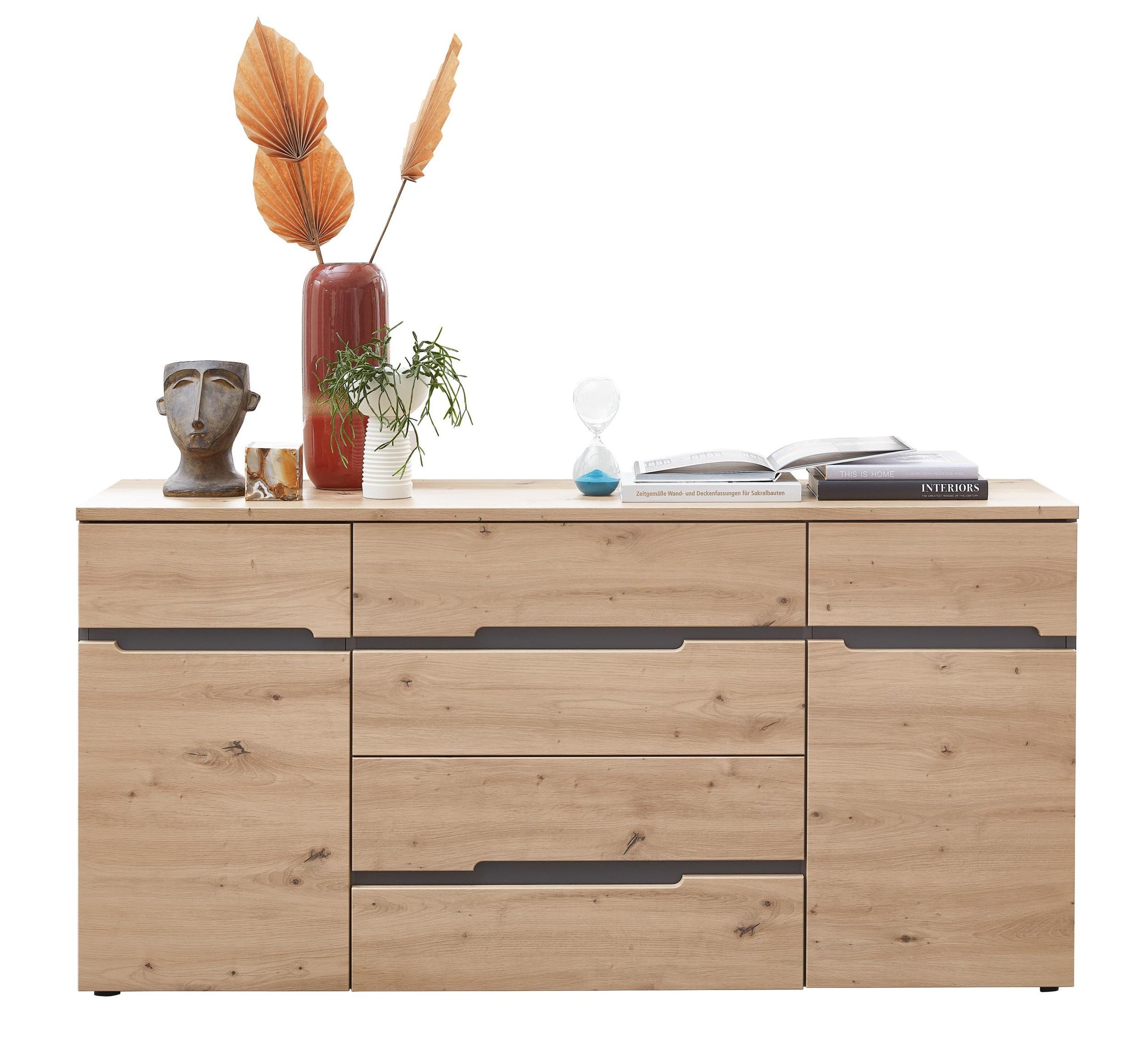 Innostyle Sideboard Sideboard MEMPHIS Artisan Eiche Graphit Nachbildung (1x Sideboard)