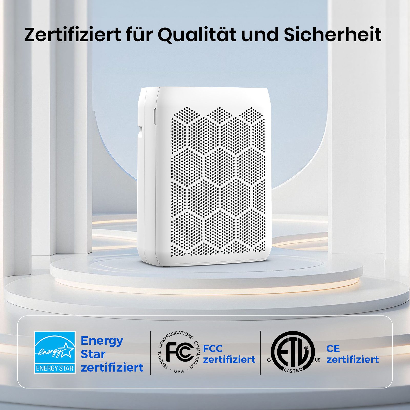 Teendow Luftreiniger Luftreiniger für Allergiker mit H13 HEPA 3-Stufen-Filt günstig online kaufen