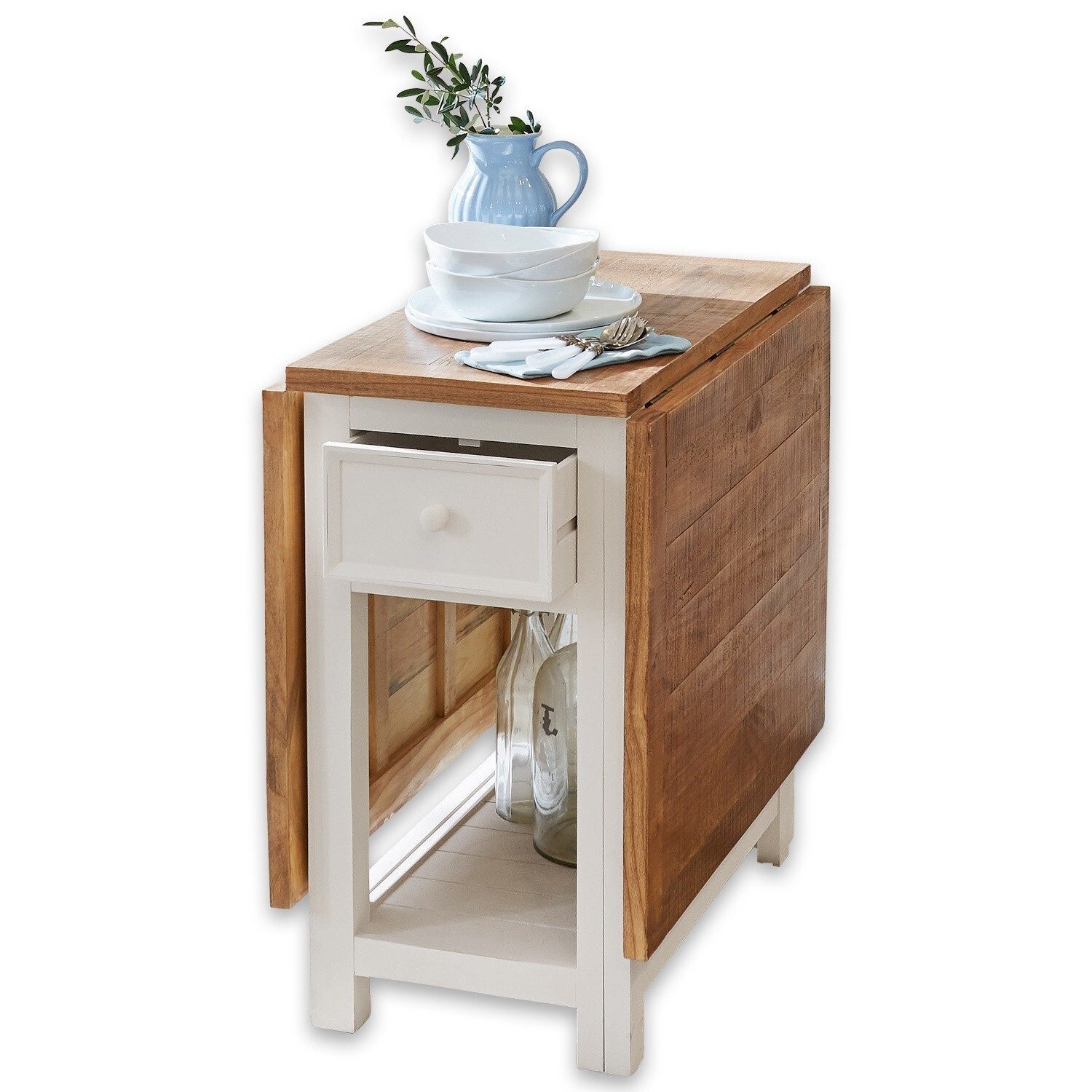 Mirabeau Esstisch Tisch Dale antikweiß/braun günstig online kaufen