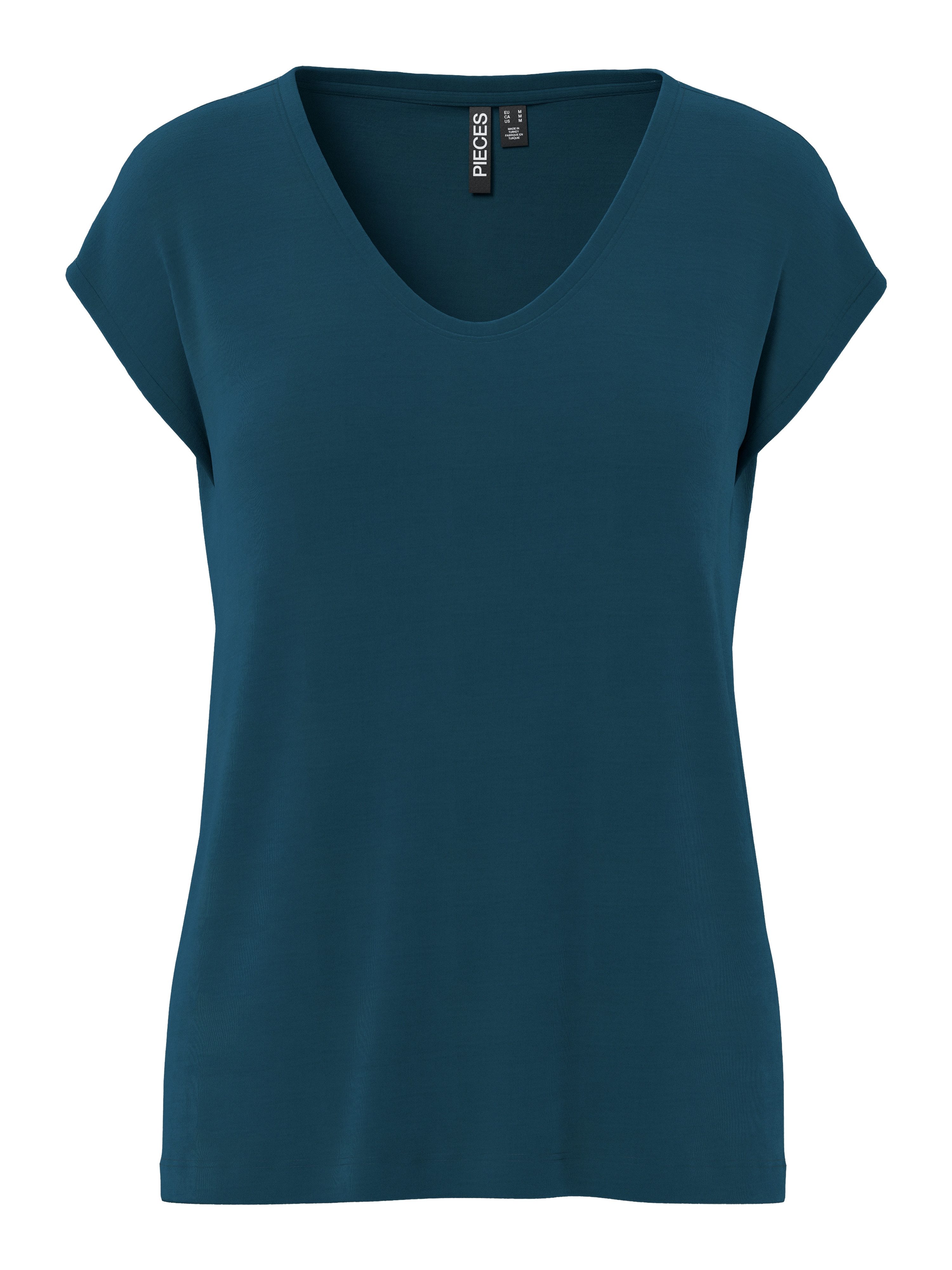 pieces Kurzarmshirt PCKAMALA TEE NOOS BC Materialmix, regular fit