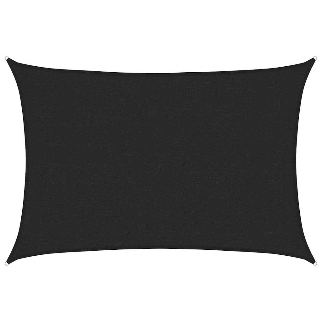 vidaXL Sonnensegel Sonnensegel 160 g/m² Schwarz 2,5x3,5 m HDPE, (1-tlg)