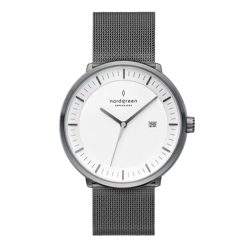 Nordgreen Quarzuhr nordgreen Herren Uhr PH40GMMEGUXX Philosopher Edelstahl Milanaise, (1-tlg)