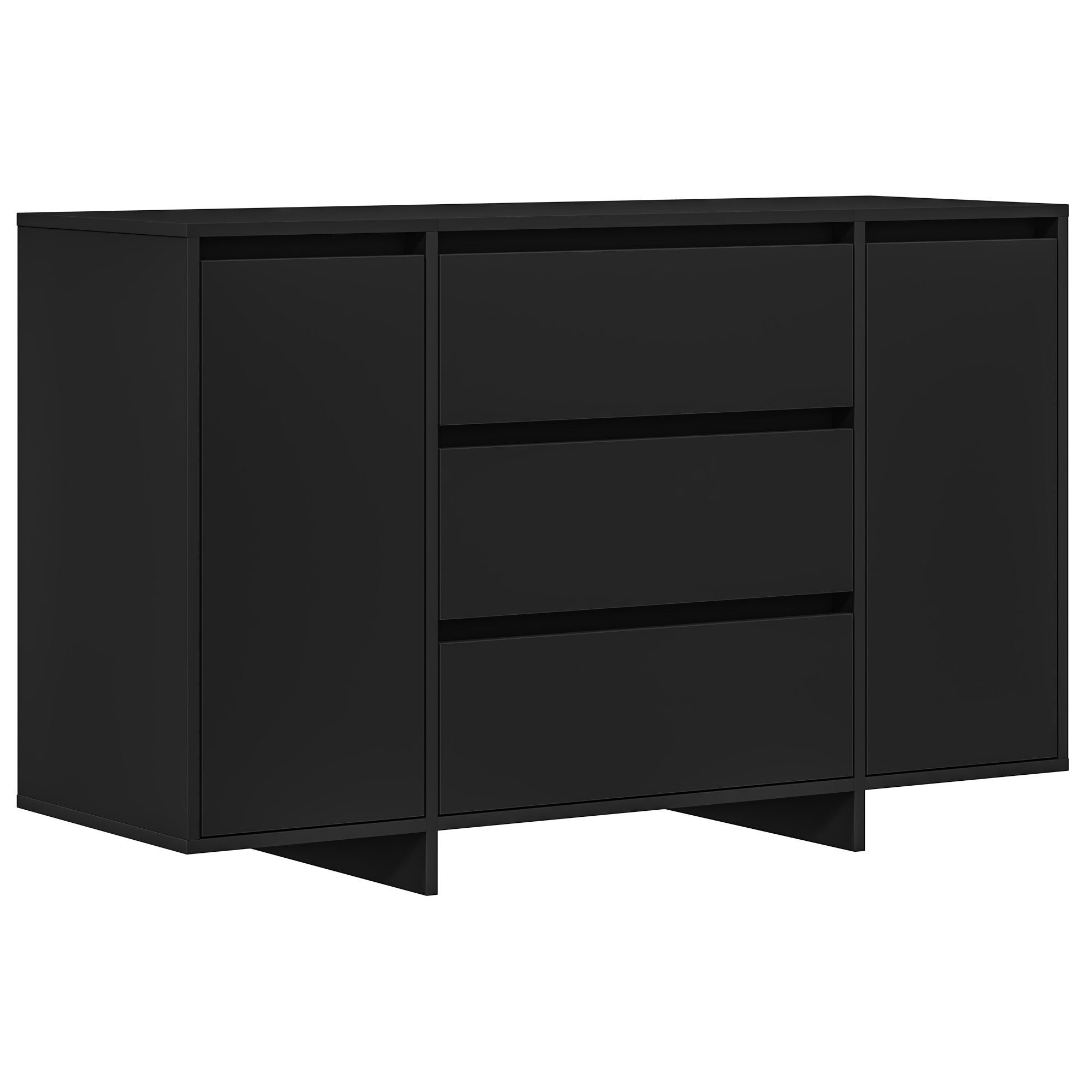 vidaXL Sideboard Sideboard Schwarz 120x41x75 cm günstig online kaufen
