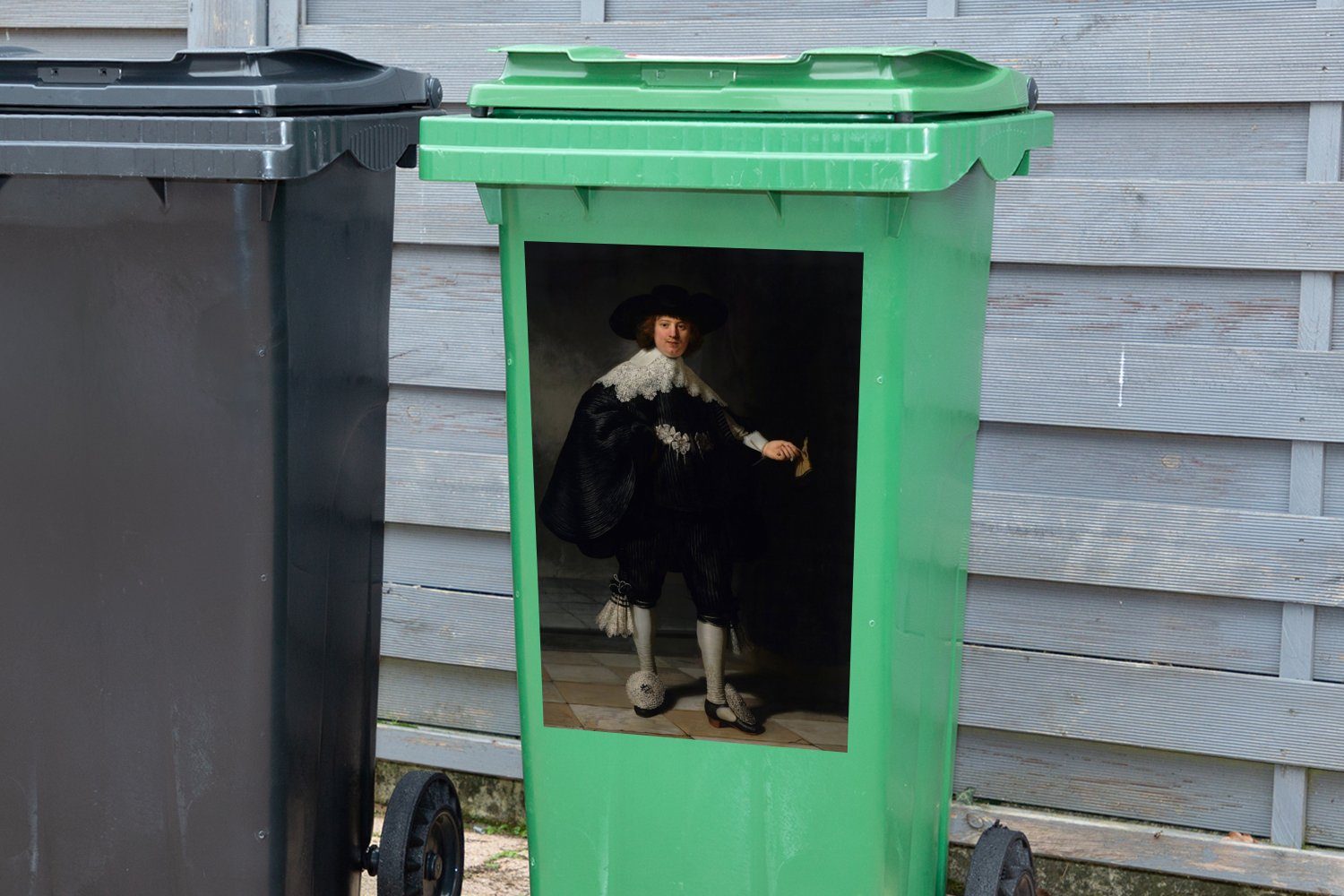 St), Marten - MuchoWow Sticker, van Rembrandt Abfalbehälter Mülltonne, Eheporträt von Wandsticker Rijn Mülleimer-aufkleber, Soolmans (1 Container,