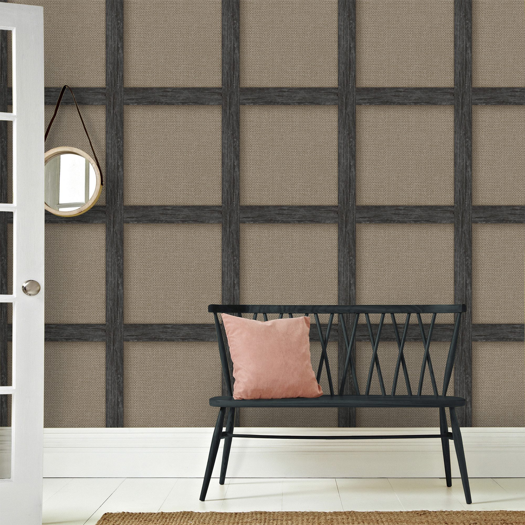Easy Decor Vliestapete Rotan Frame, texturiert, 3D-Optik, (1 St), Design Tapeten