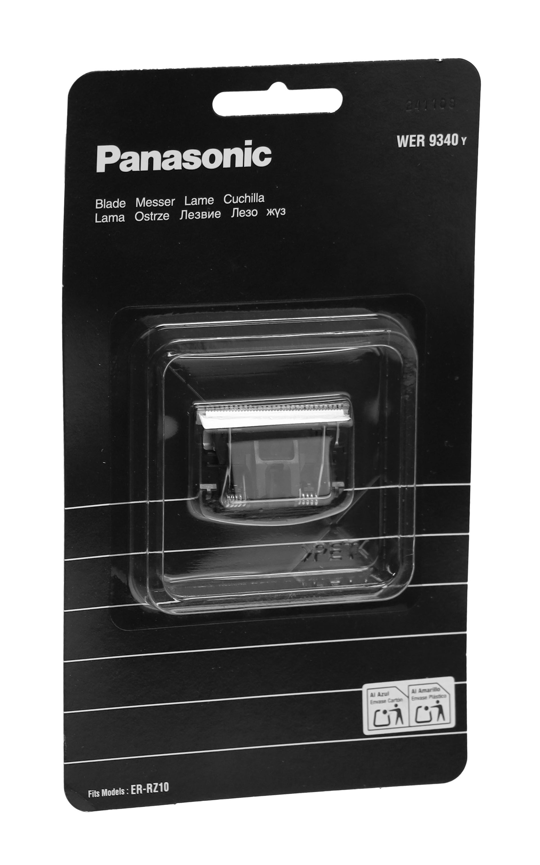 Ersatzscherkopf Panasonic WER9340Y Messer, Klingenblock für eRazor ER-RZ10 Bart-/Haars