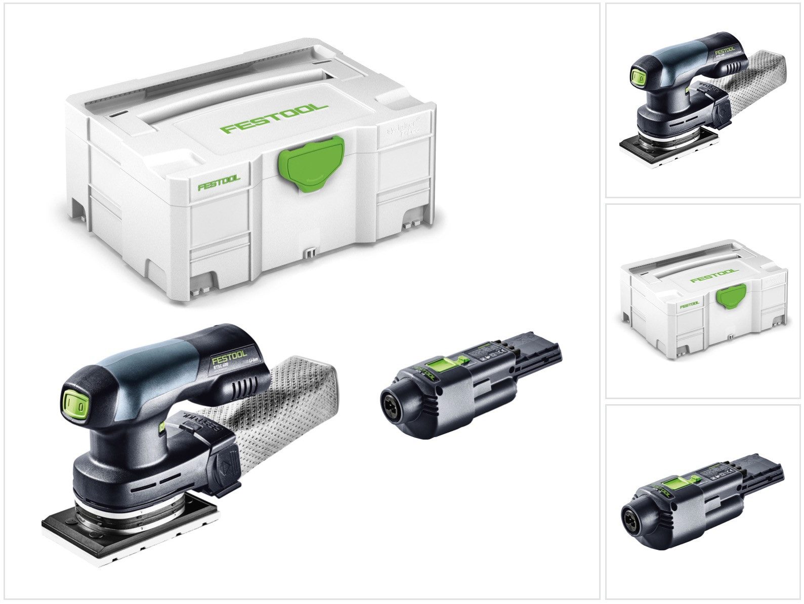 FESTOOL Exzenterschleifer RTSC 400 18V Einhand Akku Rutscher bürstenlos im Systainer mit ACA 22