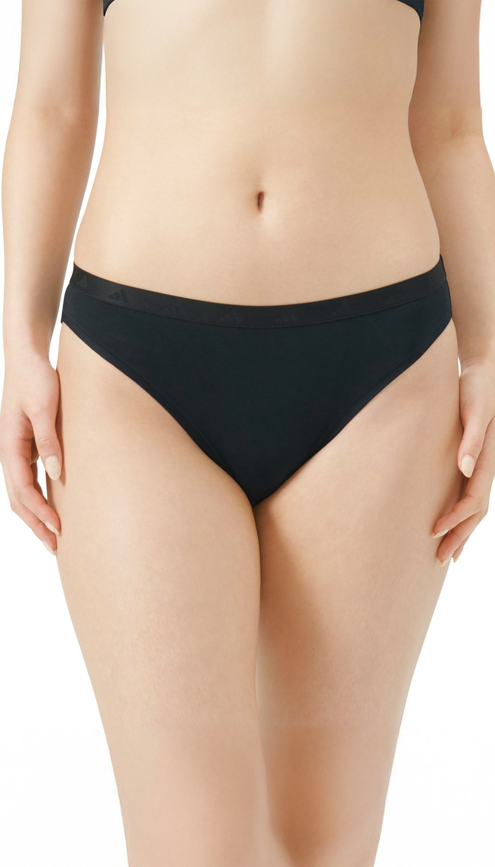 adidas Sportswear Bikinislip Active Essentials Cotton elastischer Logo-Bund, hoher Beinausschnitt, Cotton-Mix, weich