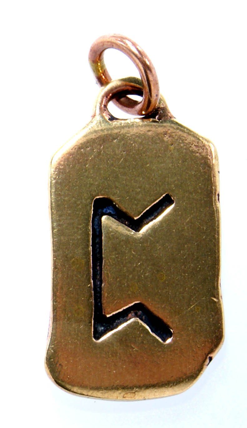 Rune Runen of Kettenanhänger P Buchstabe Würfelbecher Perthro Anhänger Leather Kiss Bronze