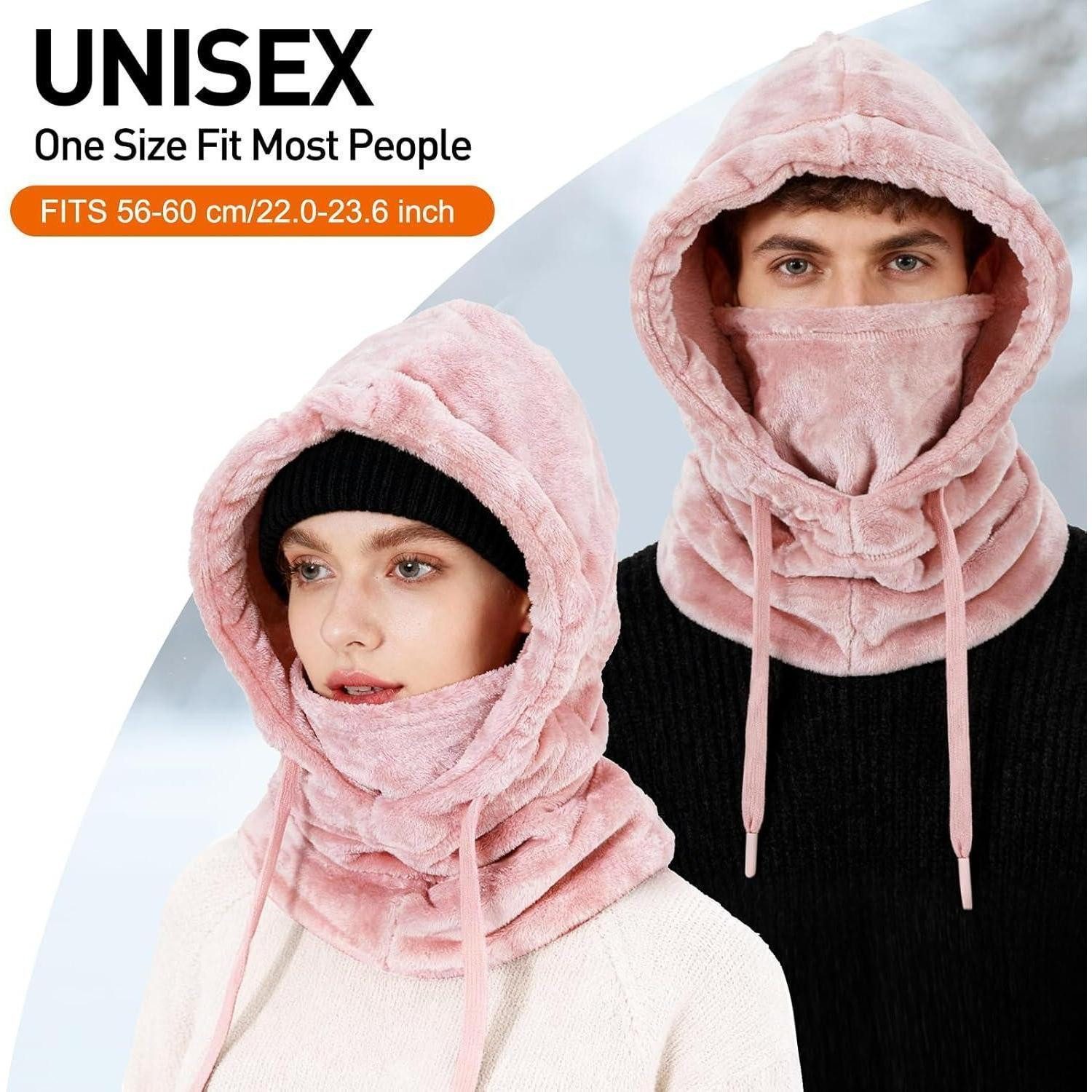 LuxusKollektion Sturmhaube Sturmhaube Skimaske Herren Damen Winddicht Thermofleece Rosa