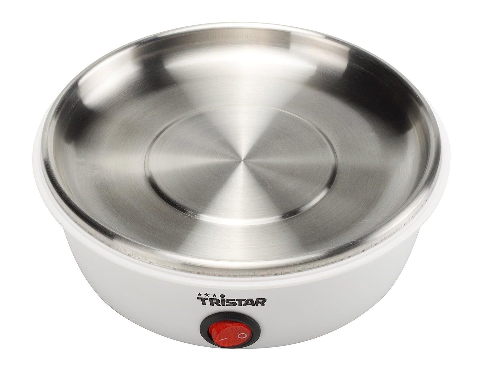 Tristar Eierkocher, Anzahl Eier: 7 St., 350 W, Egg Cooker perfekte Konsistenz Edelstahlplatte, Messbecher Eierpiekser