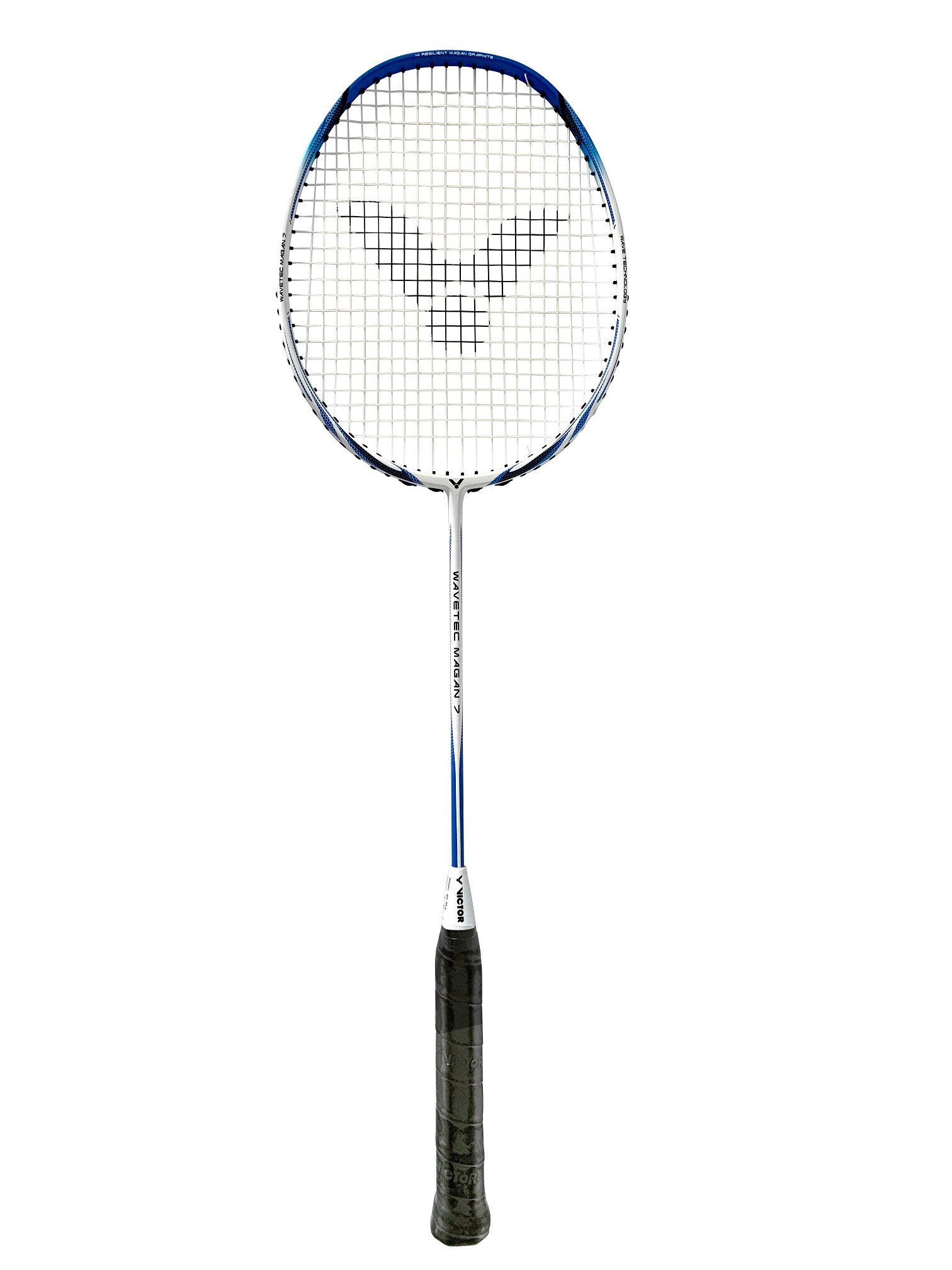 VICTOR Badmintonschläger Wavetec Magan 7 (grifflastig, mittel) weiss - besaitet