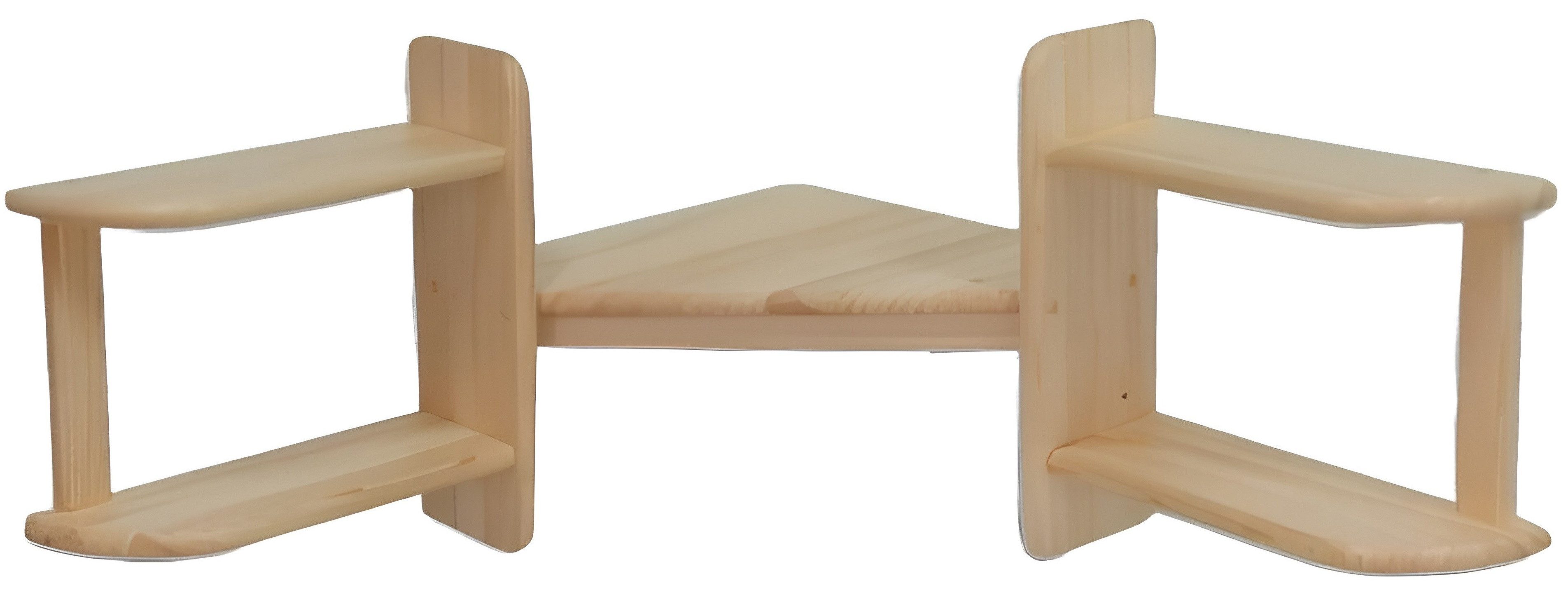 Xlmoebel Eckregal Handgefertigtes Wandregal aus massivem Echtholz, stilvolles Design, 1-tlg., Hergestellt in Europa