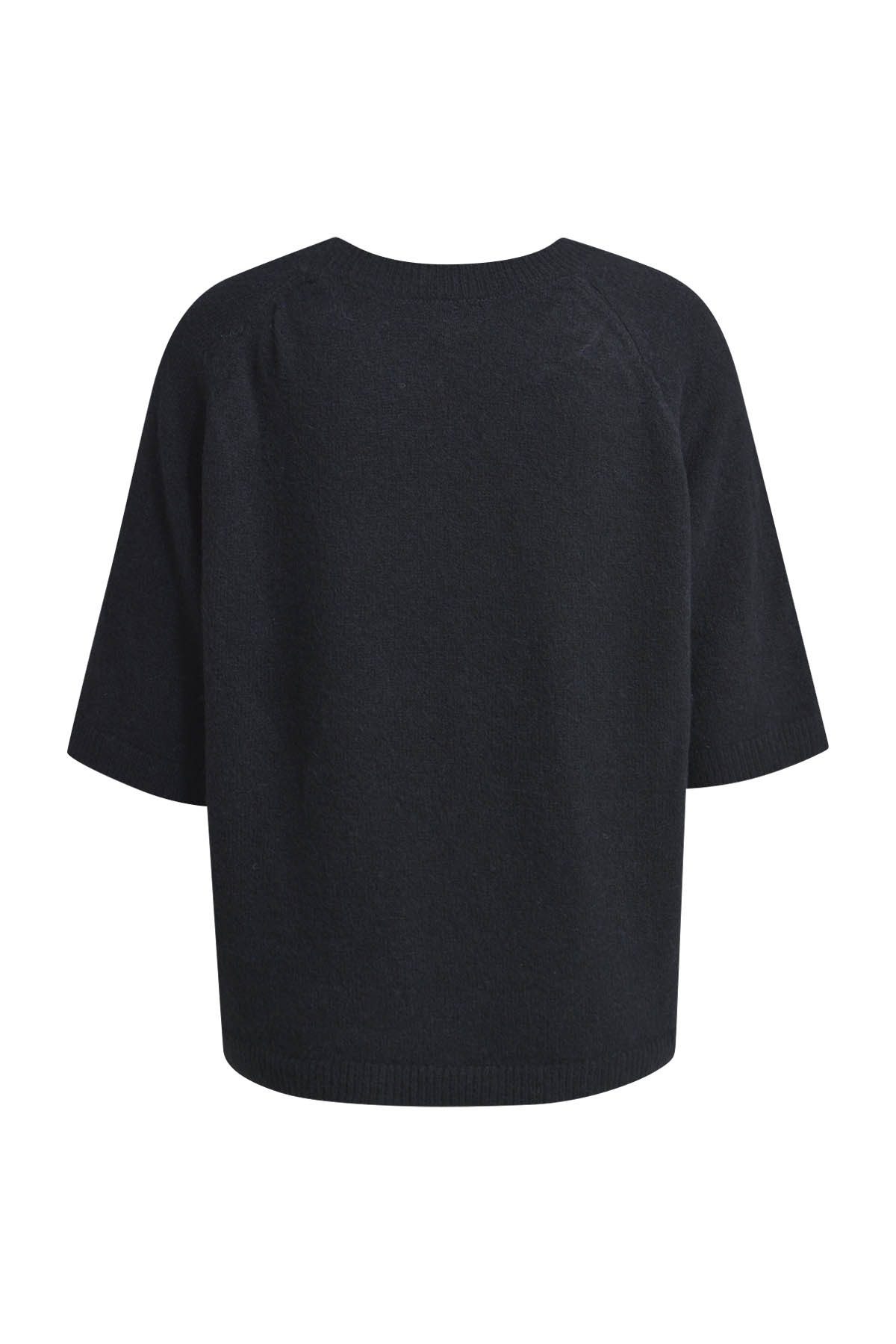 Milano Italy Strickpullover Loose fit pullover with 1/2 sleeves and round neck