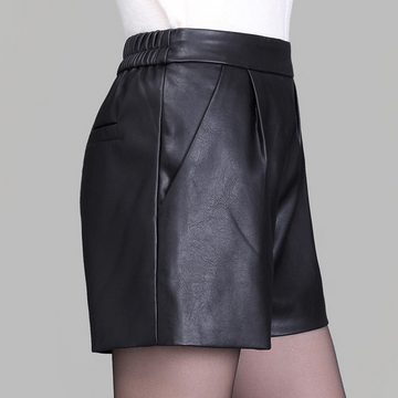 FIDDY Shorts Damen-Shorts mit elastischem Bund, locker, elegant, Retro