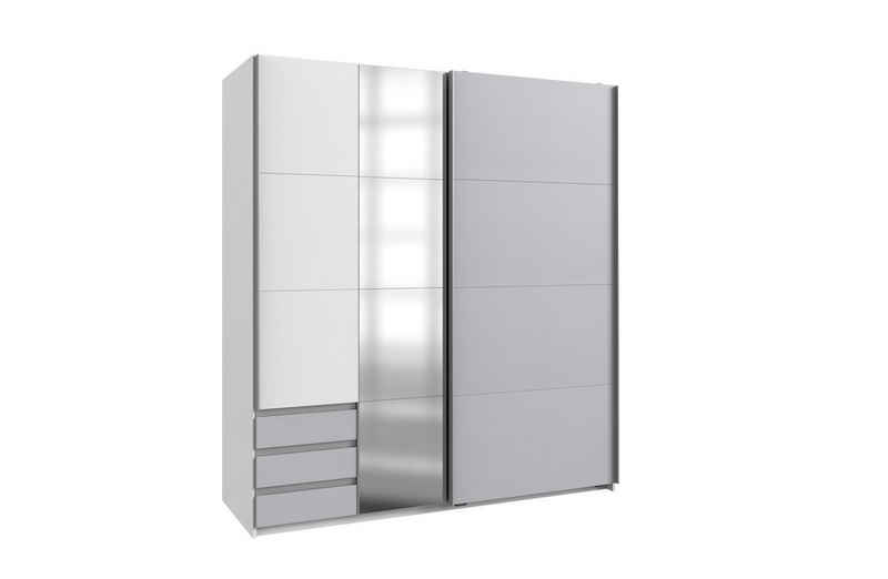 freiraum Kleiderschrank Aurich (B/H/T: 180x198x65 cm) in Weiß mit 3 Schubladen und 2 Türen