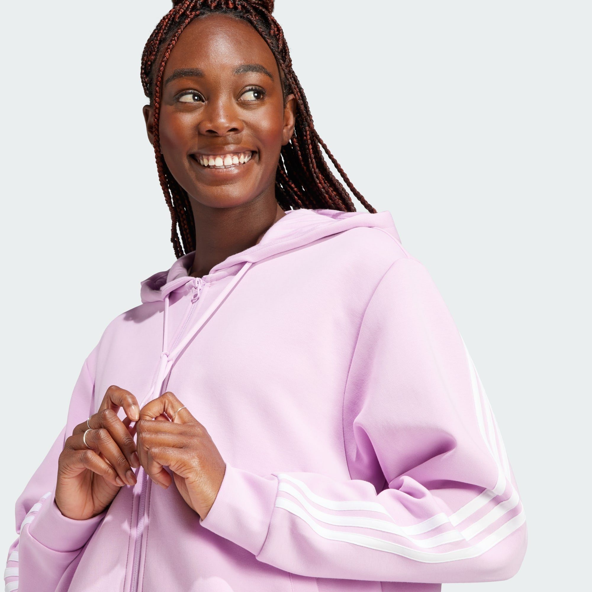3-STREIFEN KAPUZENJACKE Lilac Hoodie Bliss FUTURE Sportswear ICONS adidas