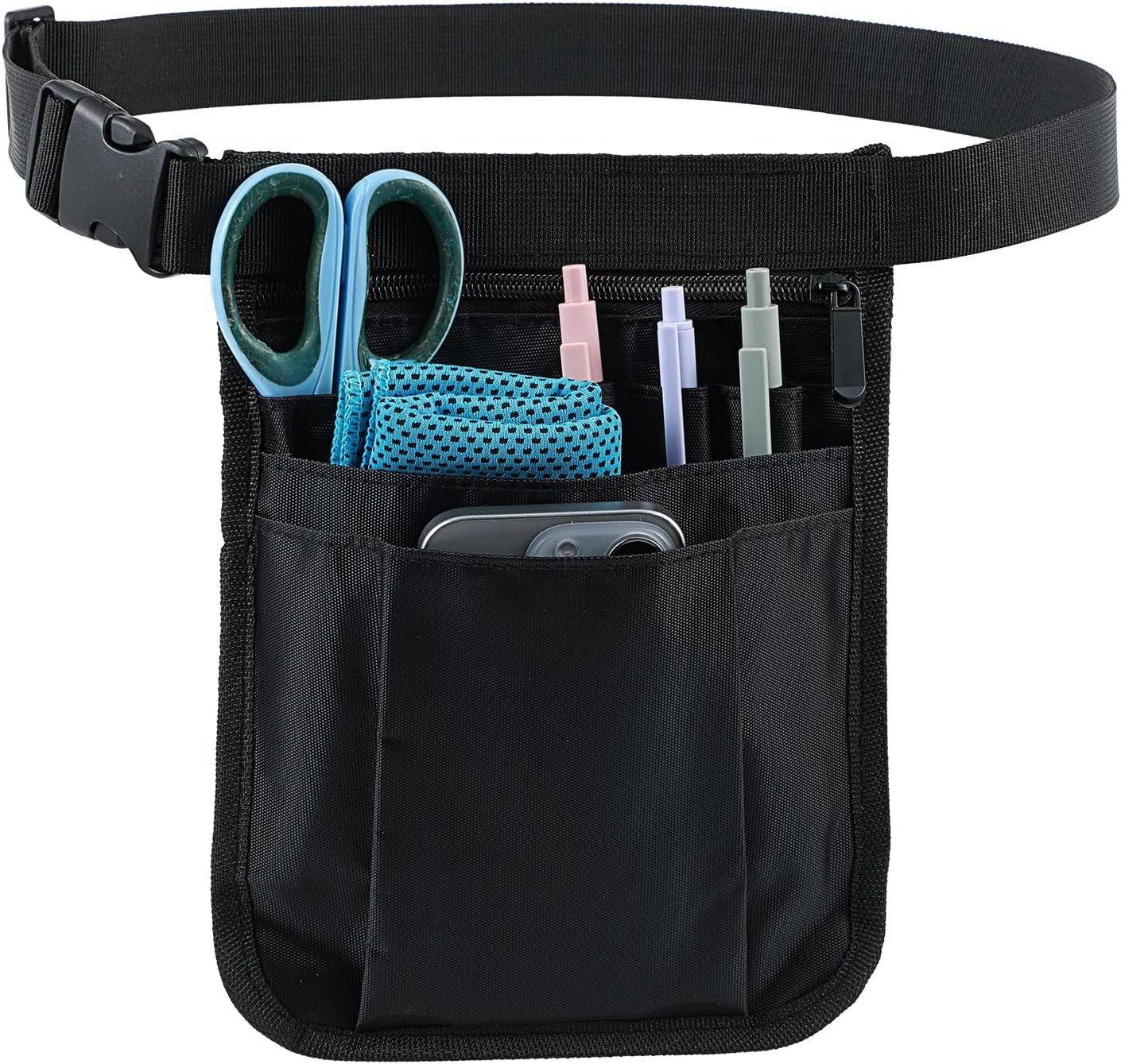 FELIXLEO Gürteltasche Gürteltasche Krankenschwester Tasche Pflege Zubehör Kellner Schwarz (1-tlg)