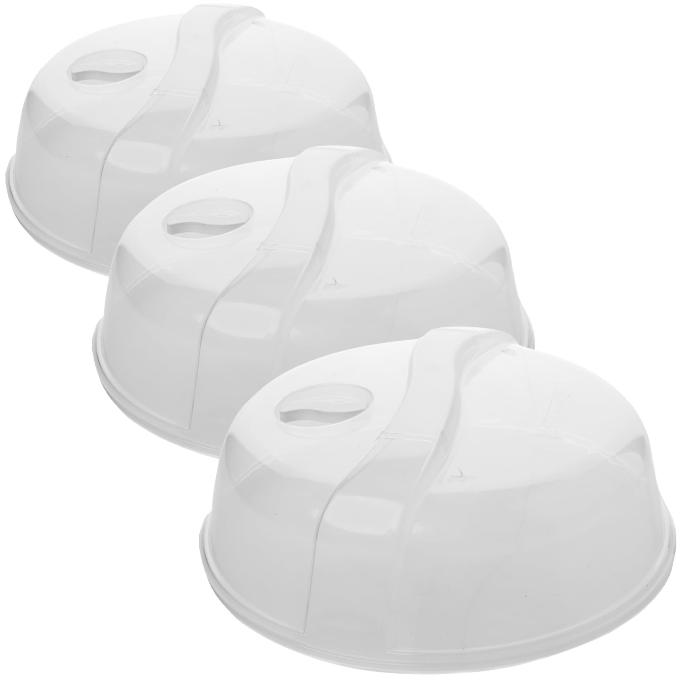 Centi Mikrowellenbehälter Mikrowellenabdeckung Dampfventil transparent, Kunststoff, (3er-Set), mit Dampfventil