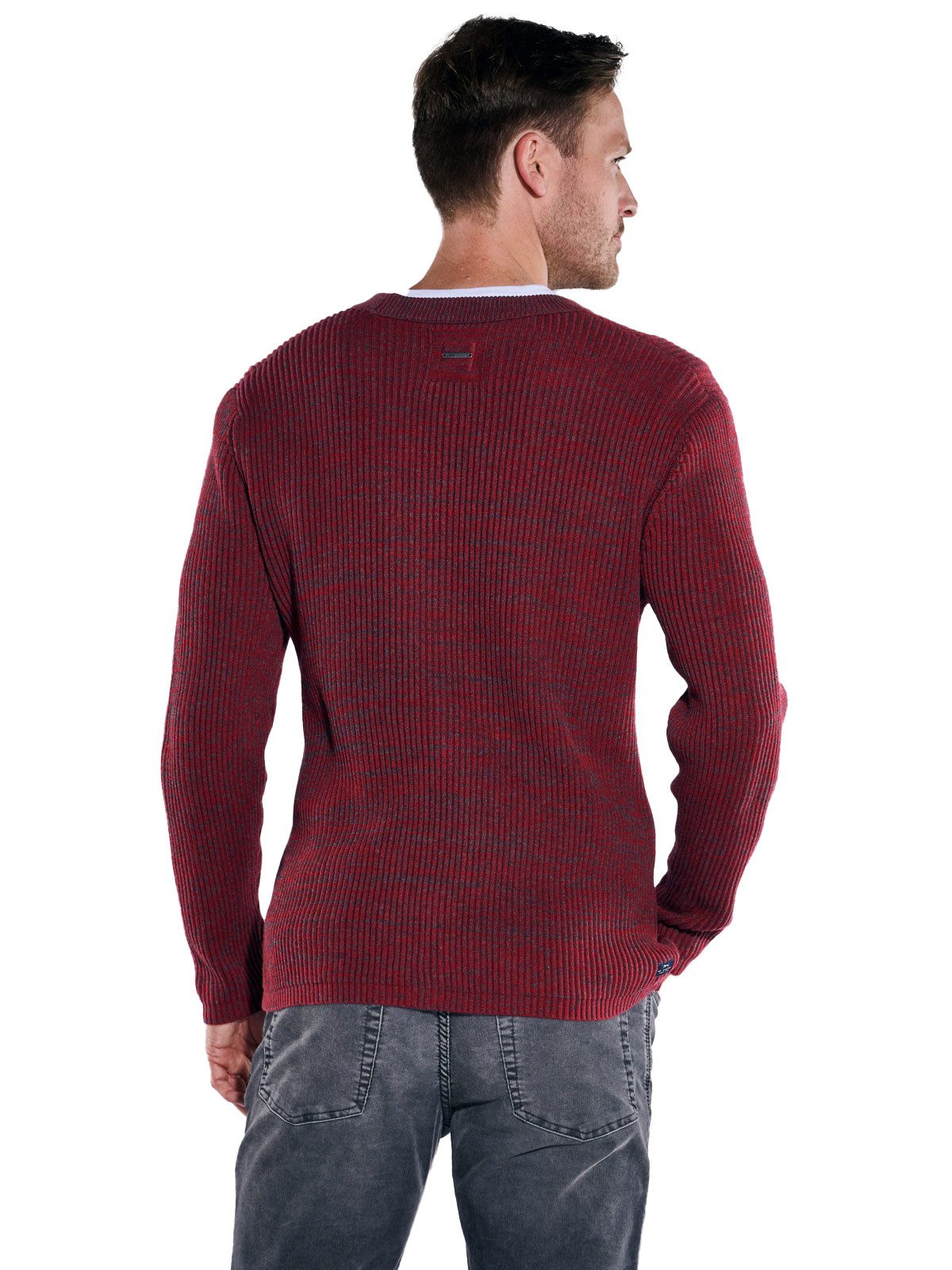 Engbers Rundhalspullover Herren Pullover regular, Tomatenrot günstig online kaufen