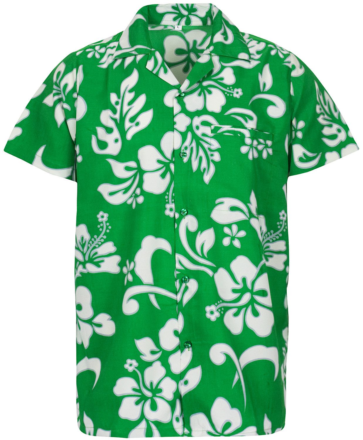 King Kameha Hawaii Hemd Herren - Hibiskus Blüten Kurzarm Unisex