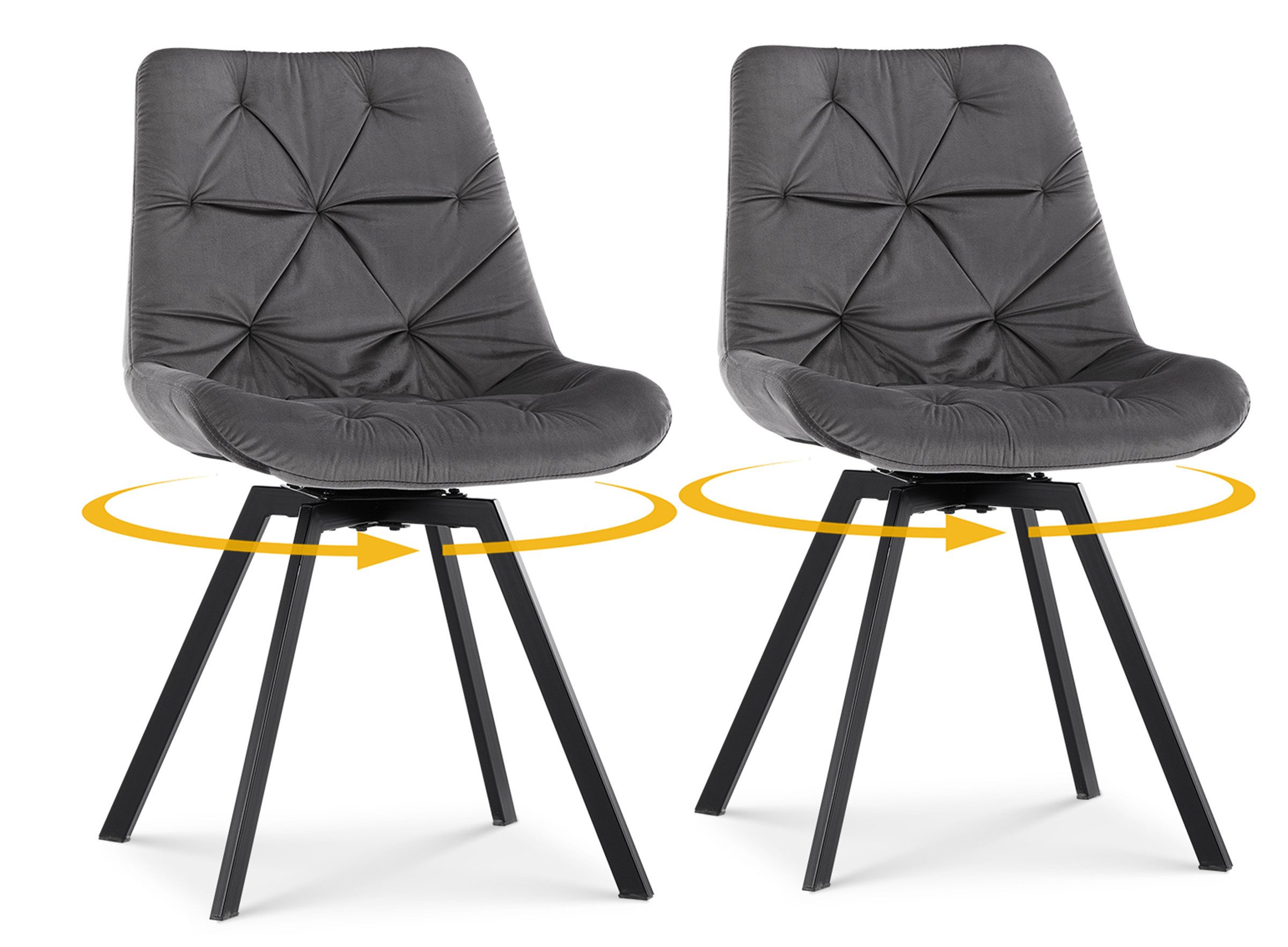 Ofcasa Esszimmerstuhl Samt-Drehstuhl (2er Set, 2 günstig online kaufen