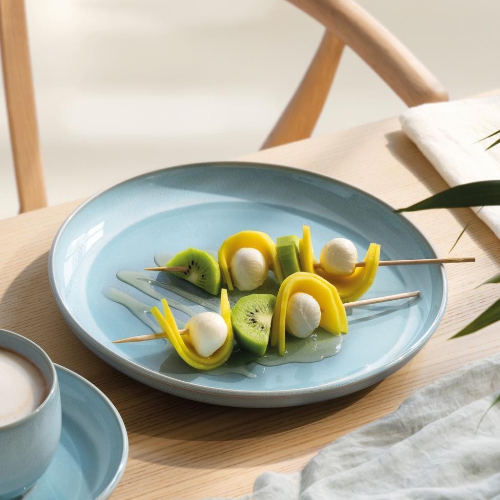 like. by Villeroy & Boch Kombiservice Perlemor Aqua Basic-Set 6er Set (6-tlg), 2 Personen, Porzellan