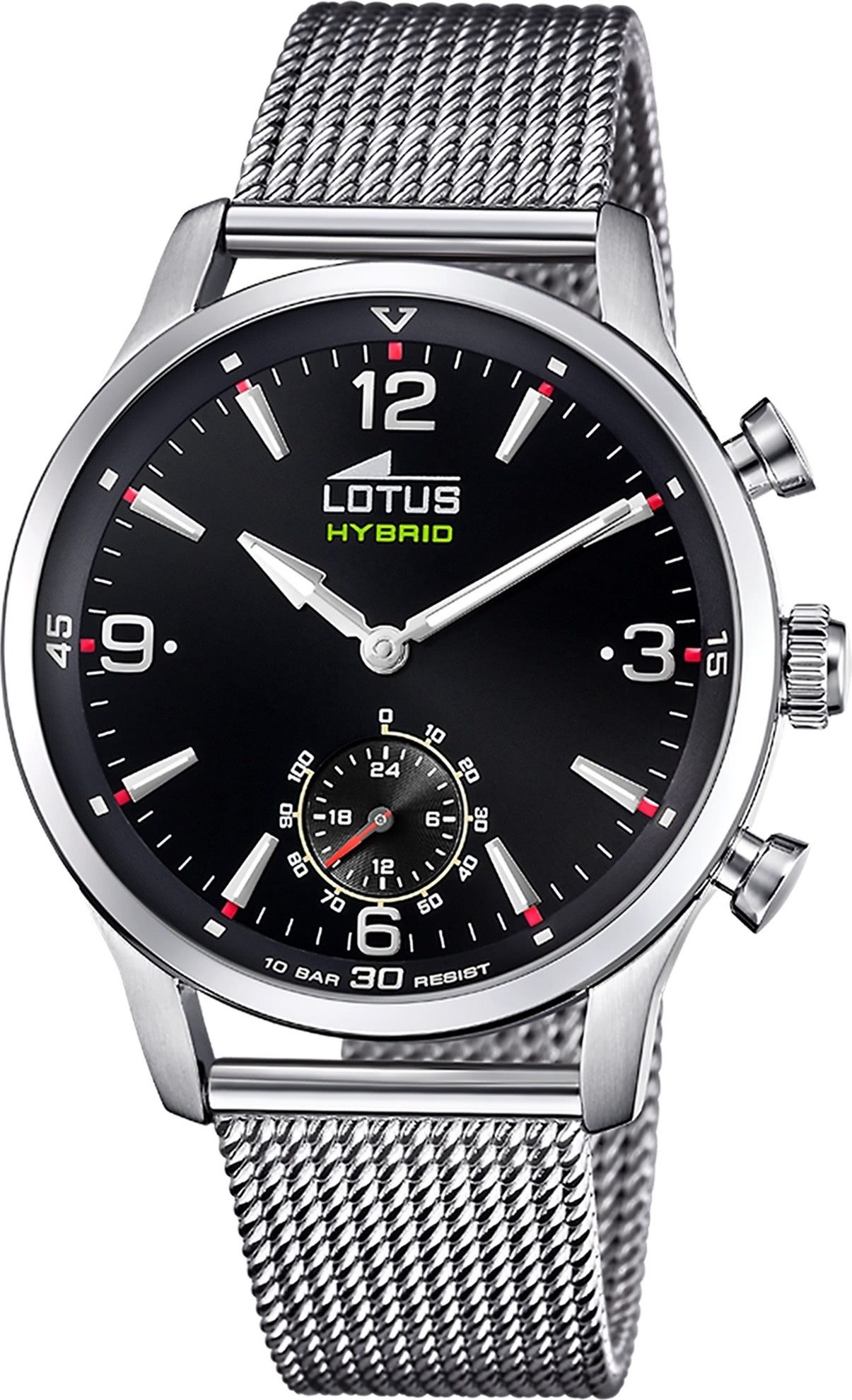 Lotus Chronograph Lotus Herrenuhr Edelstahl silber Lotus, (Chronograph), Herren Armbanduhr rund, groß (ca. 43mm), Edelstahl