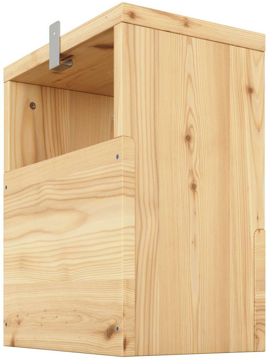 Karup Design Beistelltisch GRAB-IT Stuhl, Hocker, Ablage, Aufbewahrung, Wandregal, Abstelltisch, Beistelltisch mit Stauraum, Mehrzweck, zum Mitnehmen, Kiefer massiv