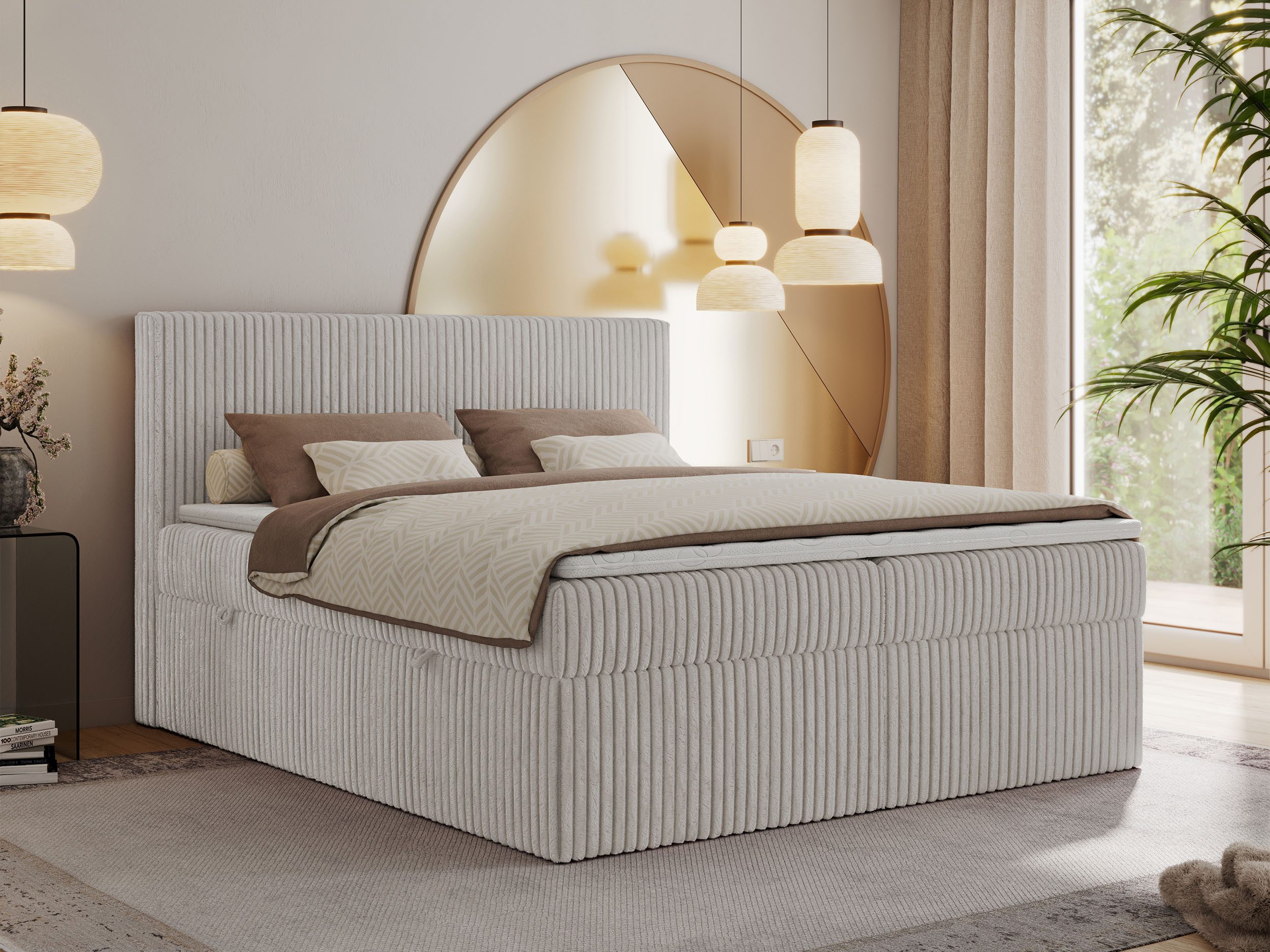 MKS MÖBEL Boxspringbett TILIANO (Packung, Set, Gepolstertes Kopfteil, Toppe günstig online kaufen